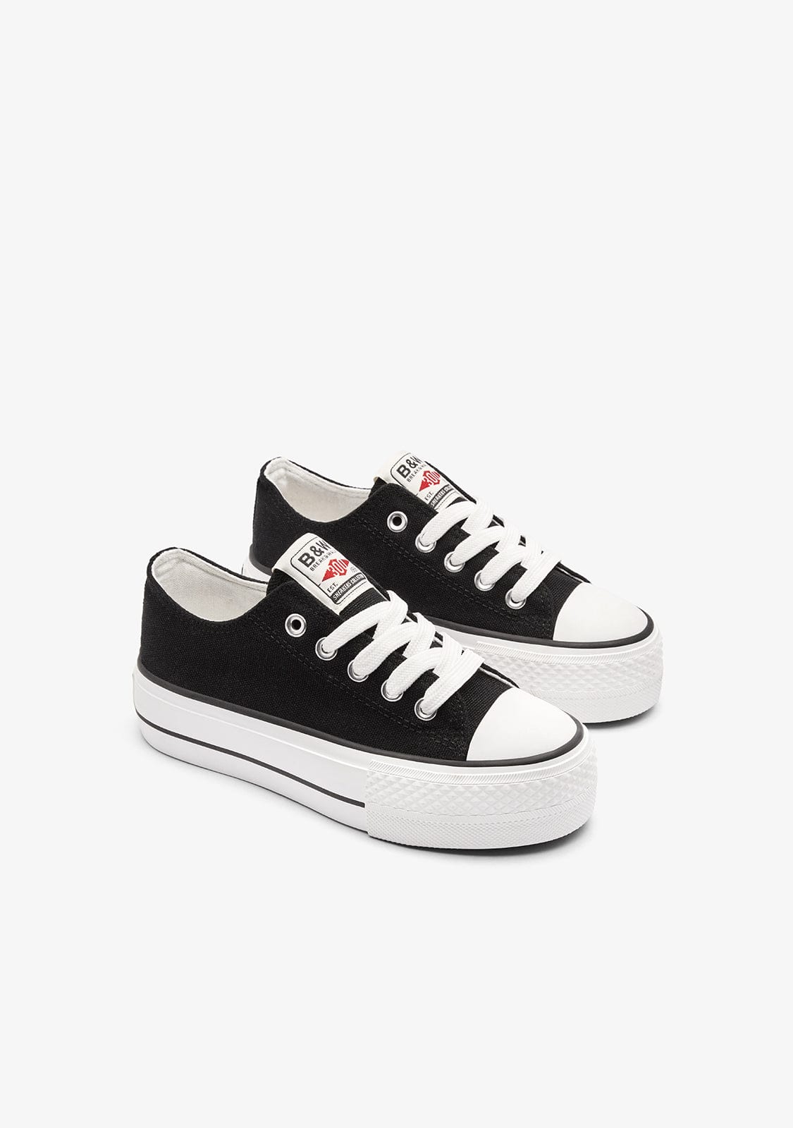 B&W JUNIOR ZAPATOS / SNEAKERS / BASKET Black Basic Low Sneakers