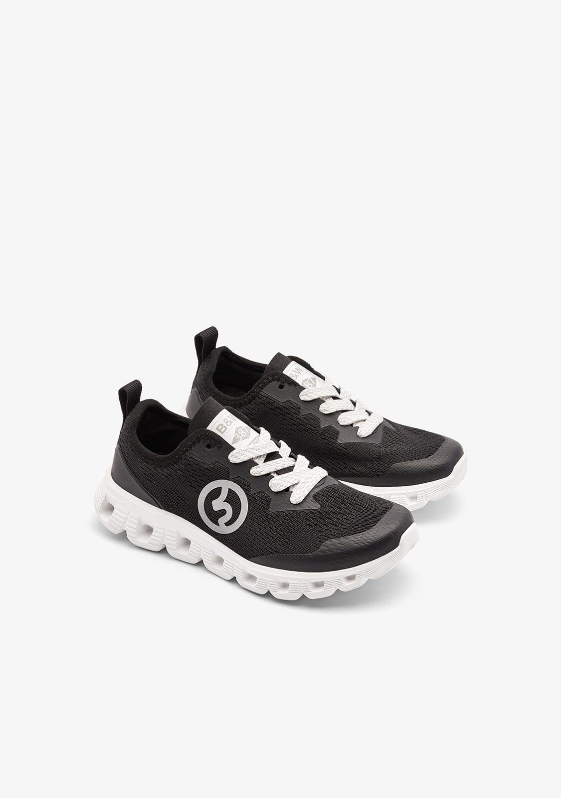 B&W JUNIOR ZAPATOS / SNEAKERS / JOGGING Black Mesh Sneakers