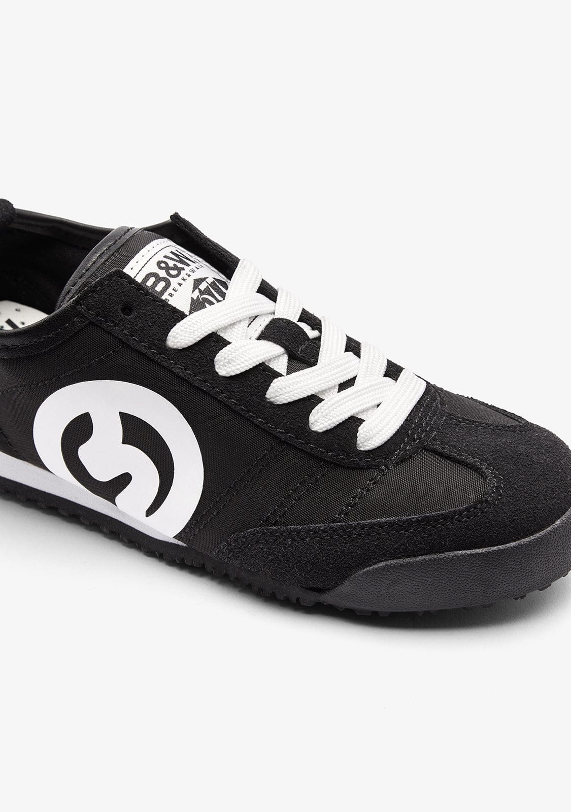 B&W JUNIOR ZAPATOS / SNEAKERS / TENNIS Black Logo Laces Sneakers