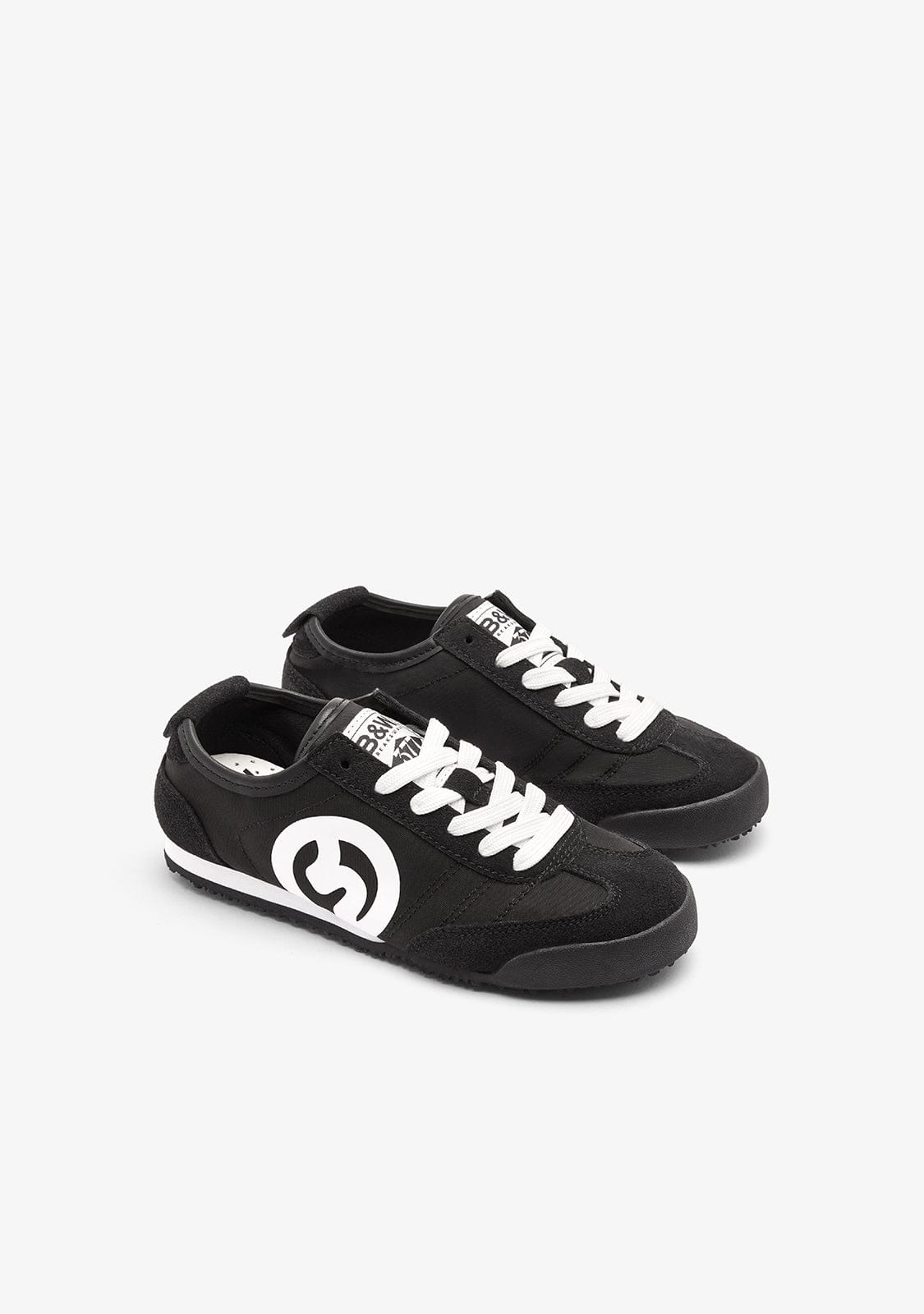B&W JUNIOR ZAPATOS / SNEAKERS / TENNIS Black Logo Laces Sneakers