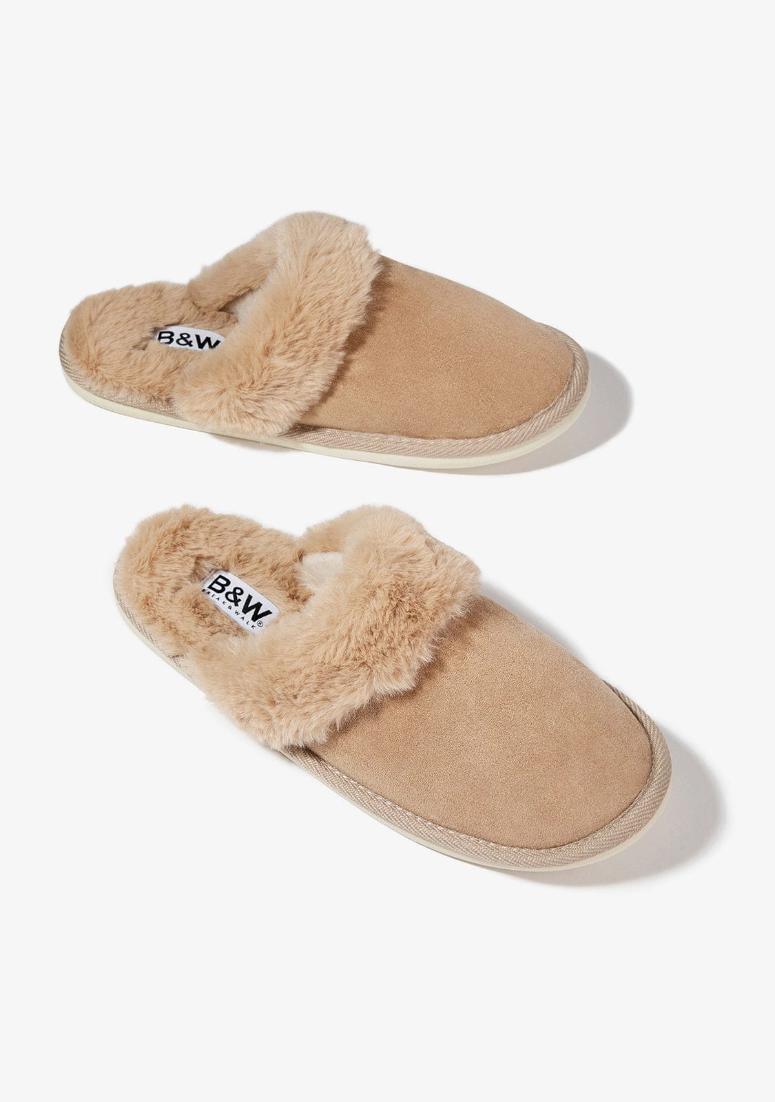 B & W Shoes Beige Home Slipper