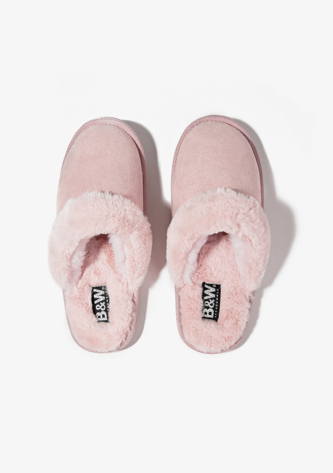 B & W Shoes HOME SLIPPER PINK METALLIC