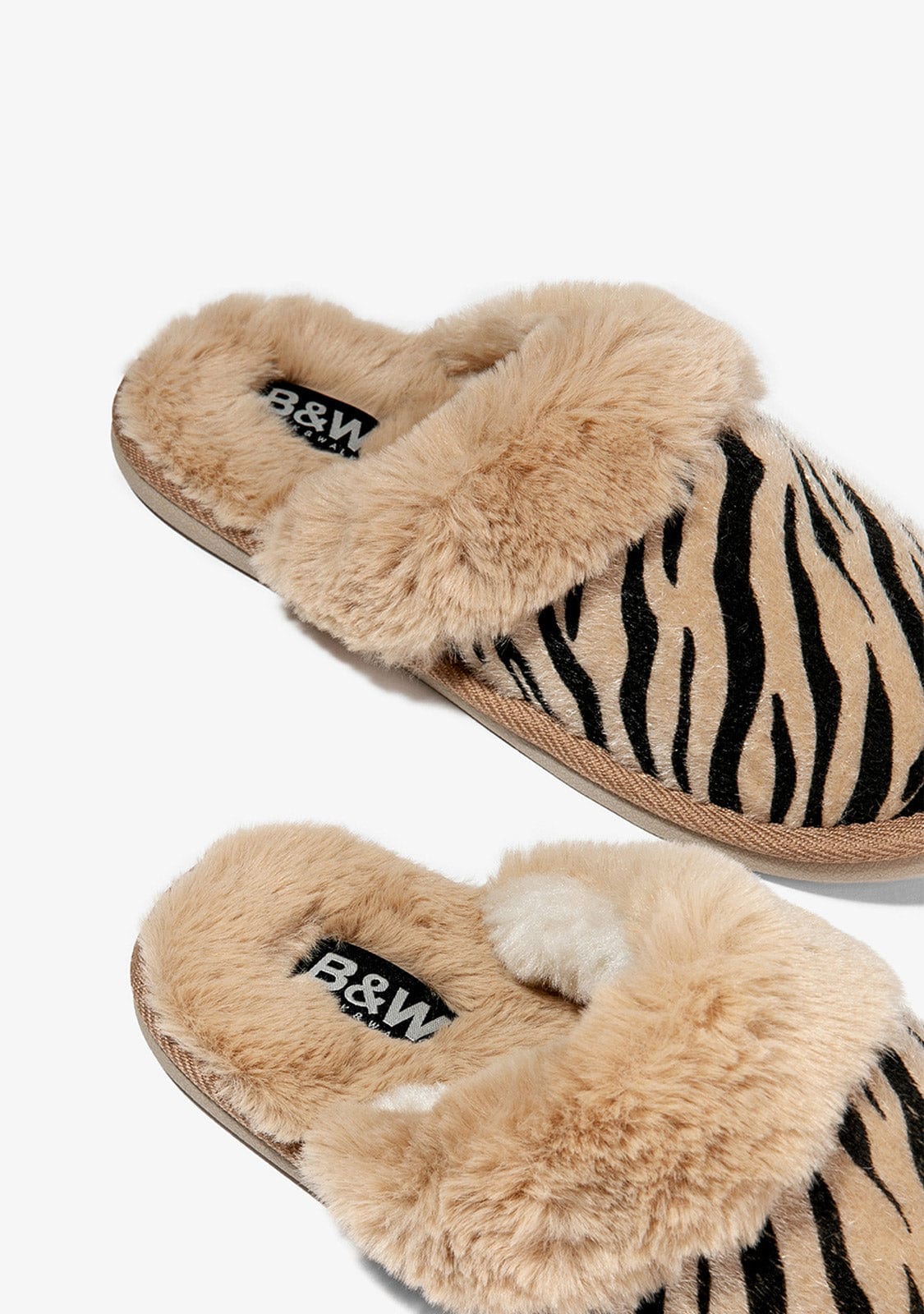 B & W Shoes Zebra Home Slipper