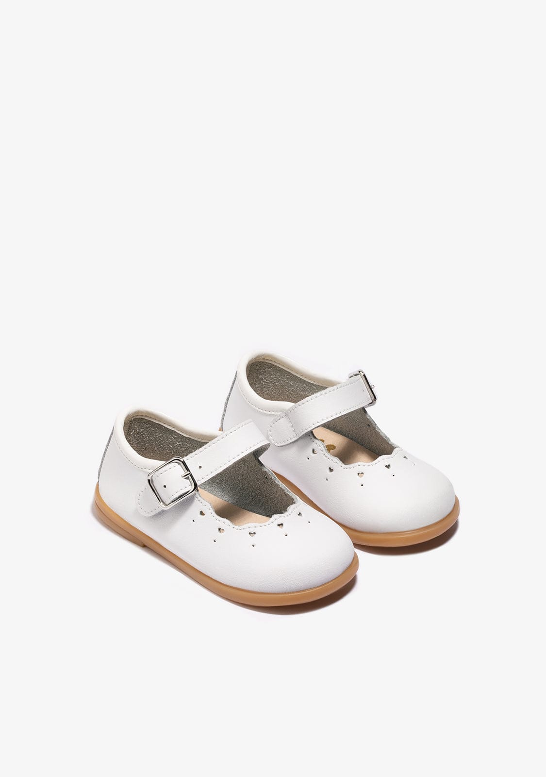 CONGUITOS BAILARINAS Baby´s White Buckle Mary Janes