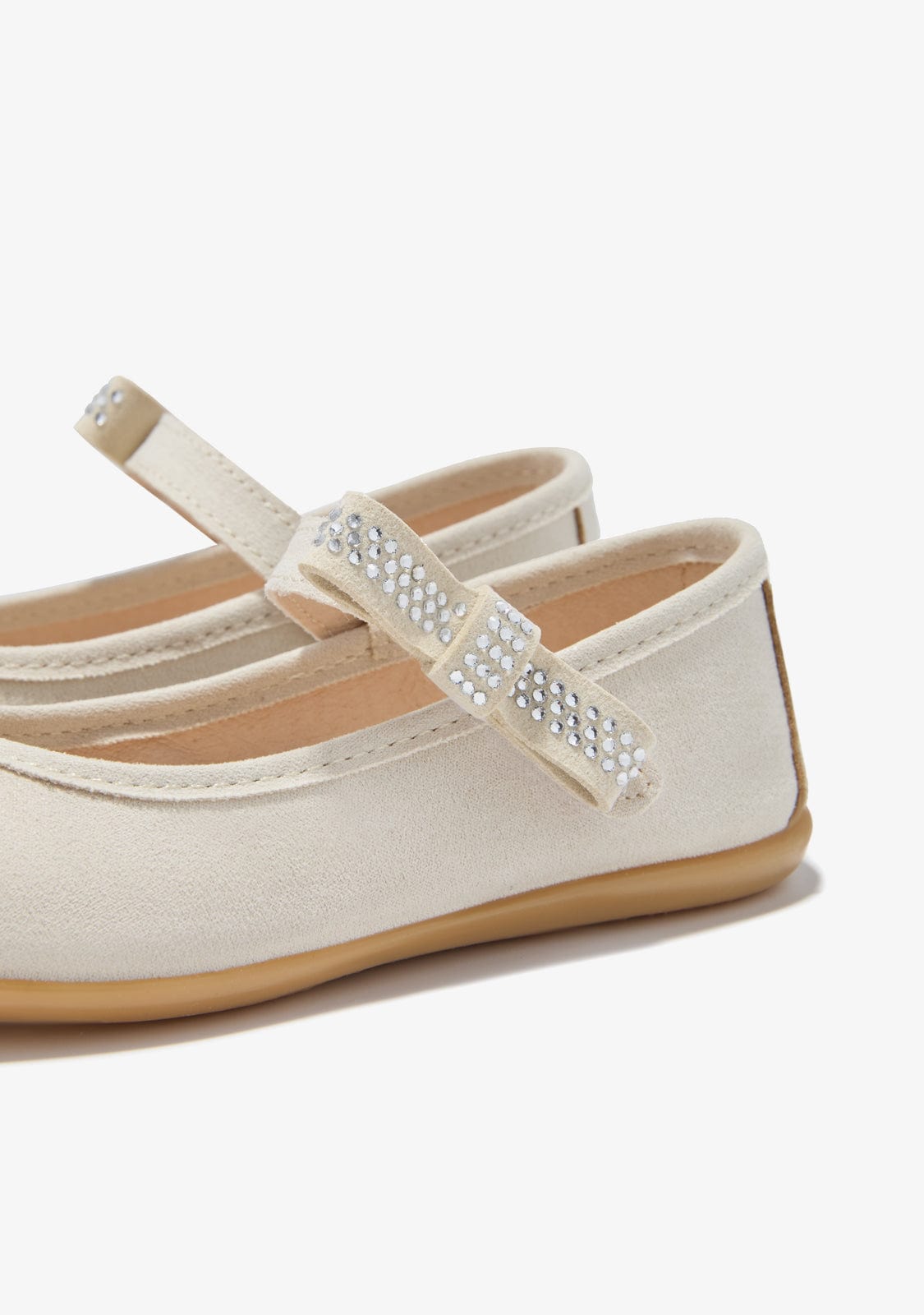 CONGUITOS BAILARINAS Off White Strass Ballerinas