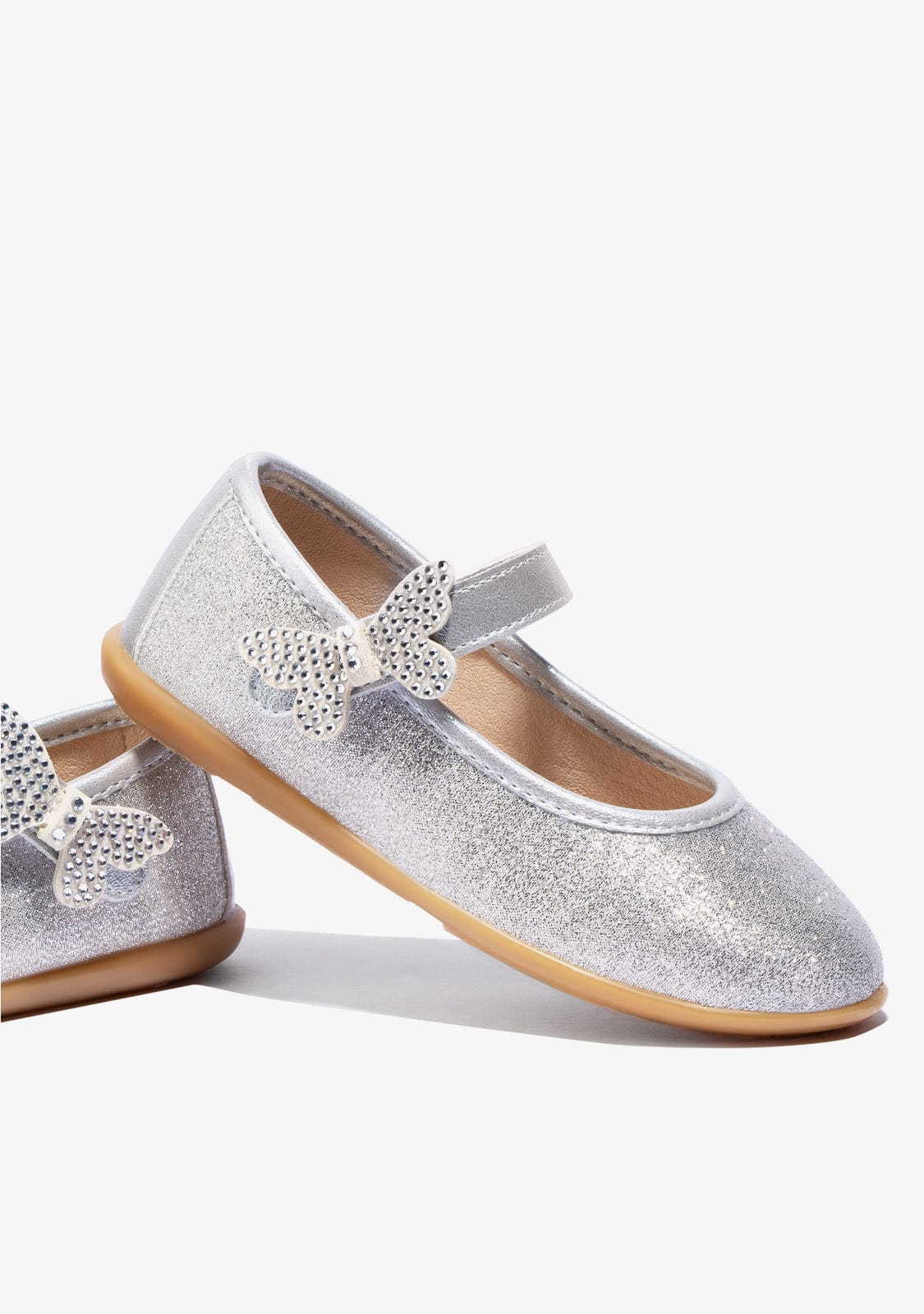 CONGUITOS BAILARINAS Silver Butterfly Ballerinas