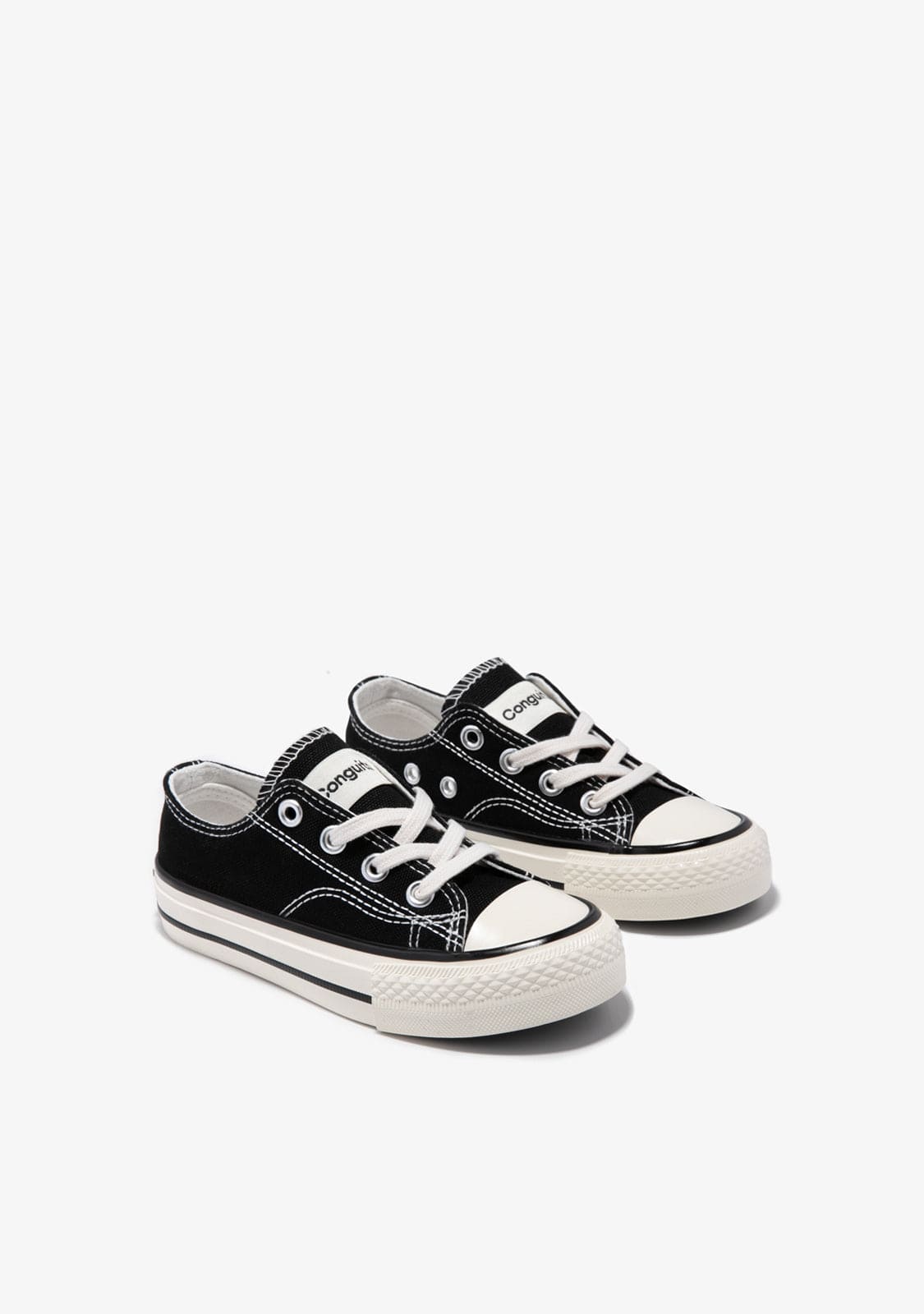 Conguitos BASKET Classic Canvas Sneakers Black