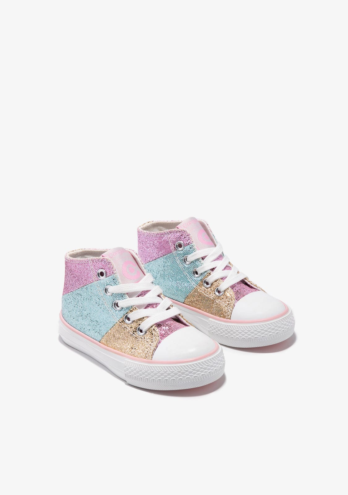 Conguitos BASKET Glitter Patchwork Hi Top Sneakers