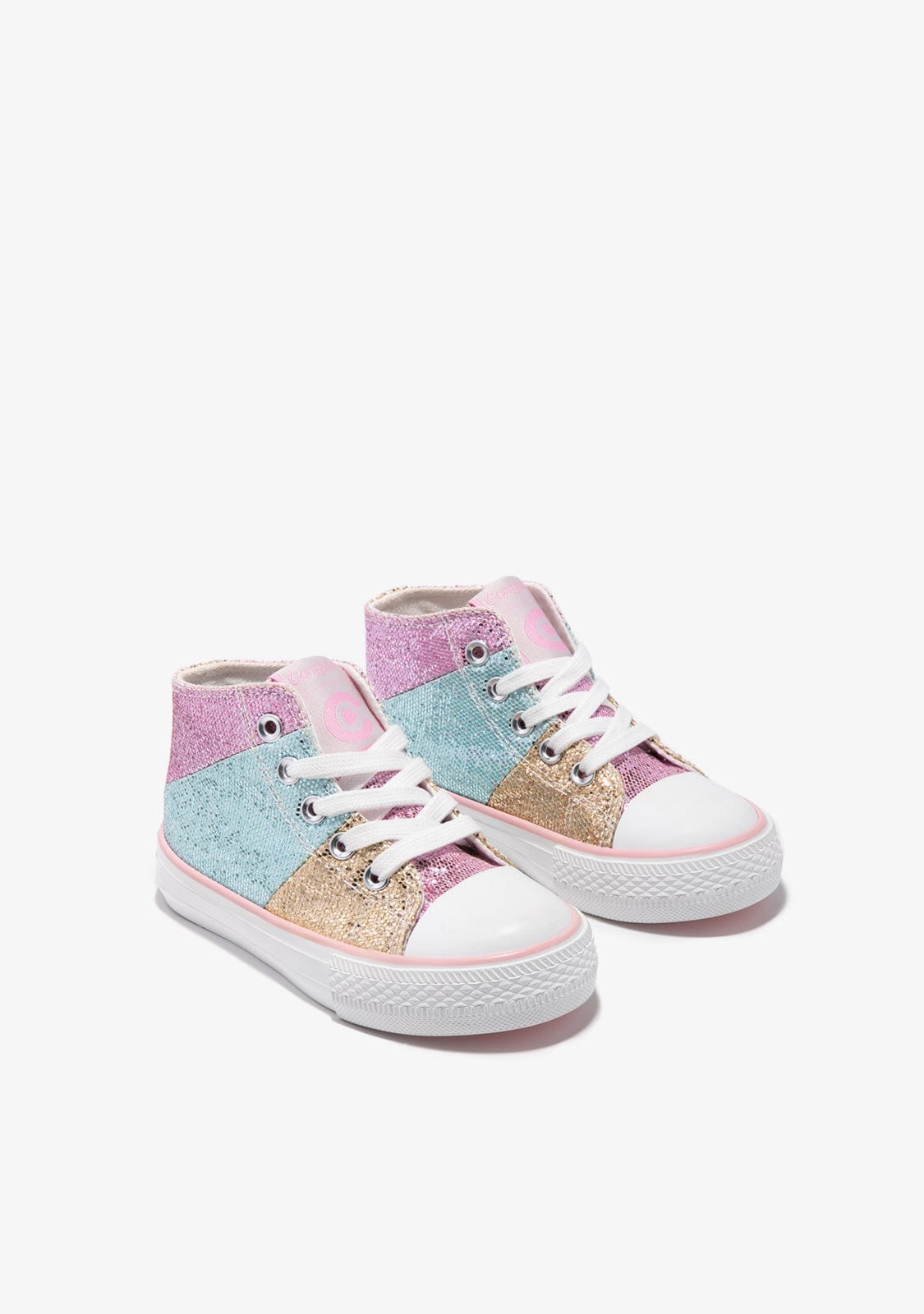 Conguitos BASKET Glitter  Patchwork Hi Top Sneakers