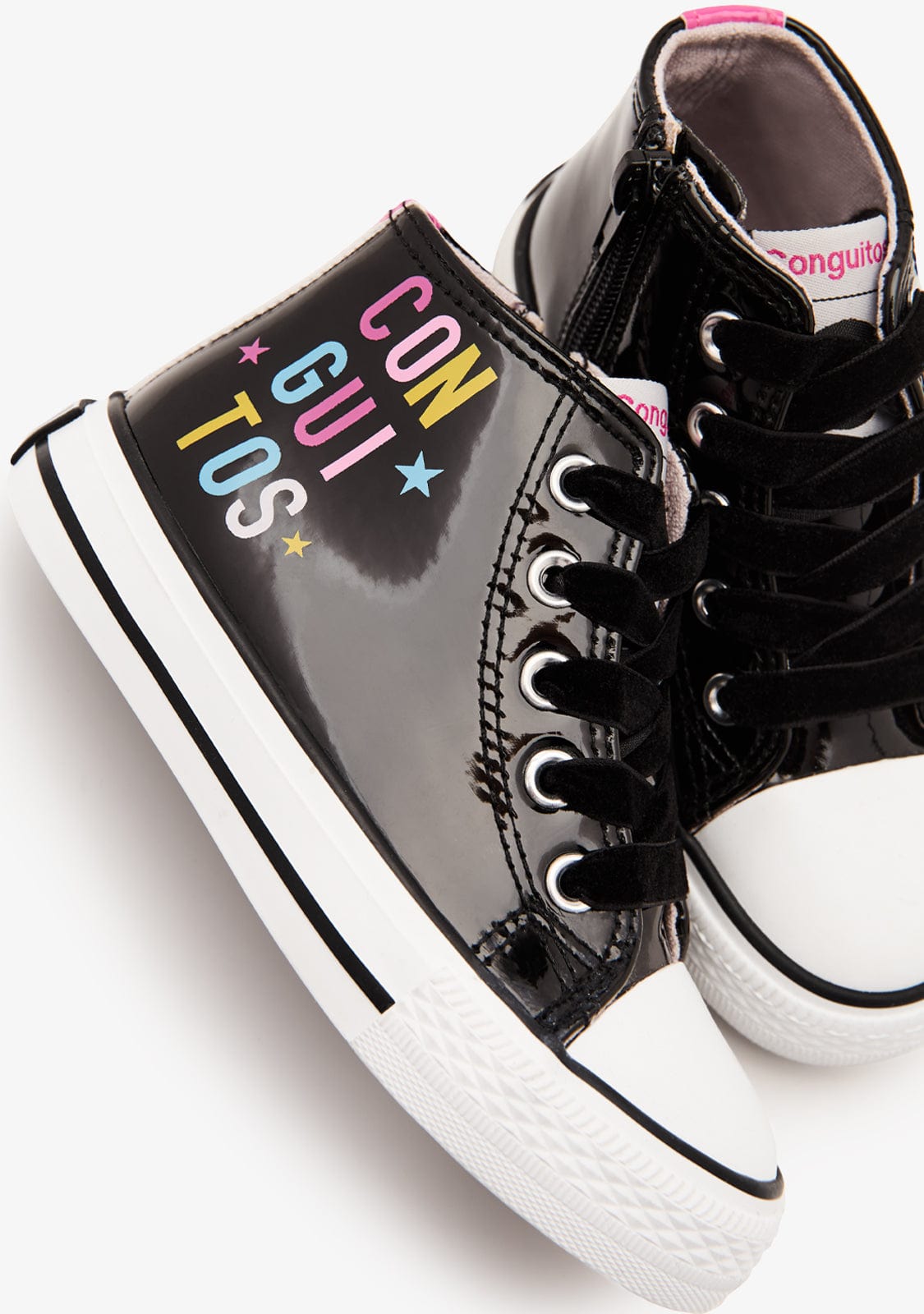 CONGUITOS BASKET Sneakers Letter Black