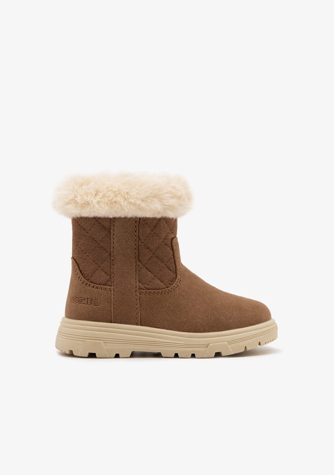 Girls tan fur boots best sale