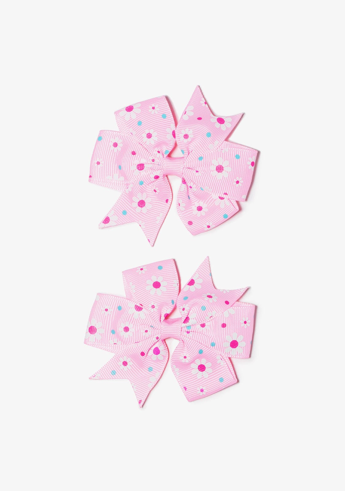 CONGUITOS COLETEROS Pink Flower Bows Set