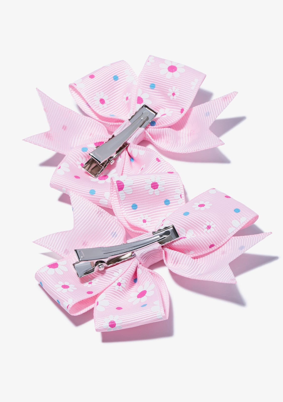 CONGUITOS COLETEROS Pink Flower Bows Set