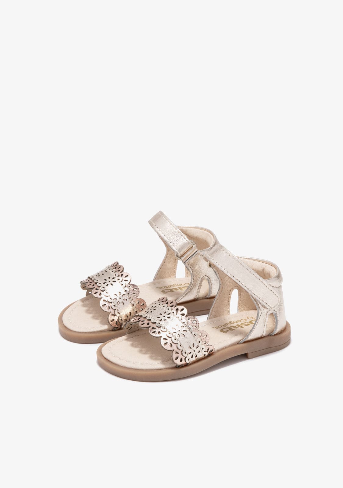 CONGUITOS HEBILLAS Baby´s Gold Buckle Sandals