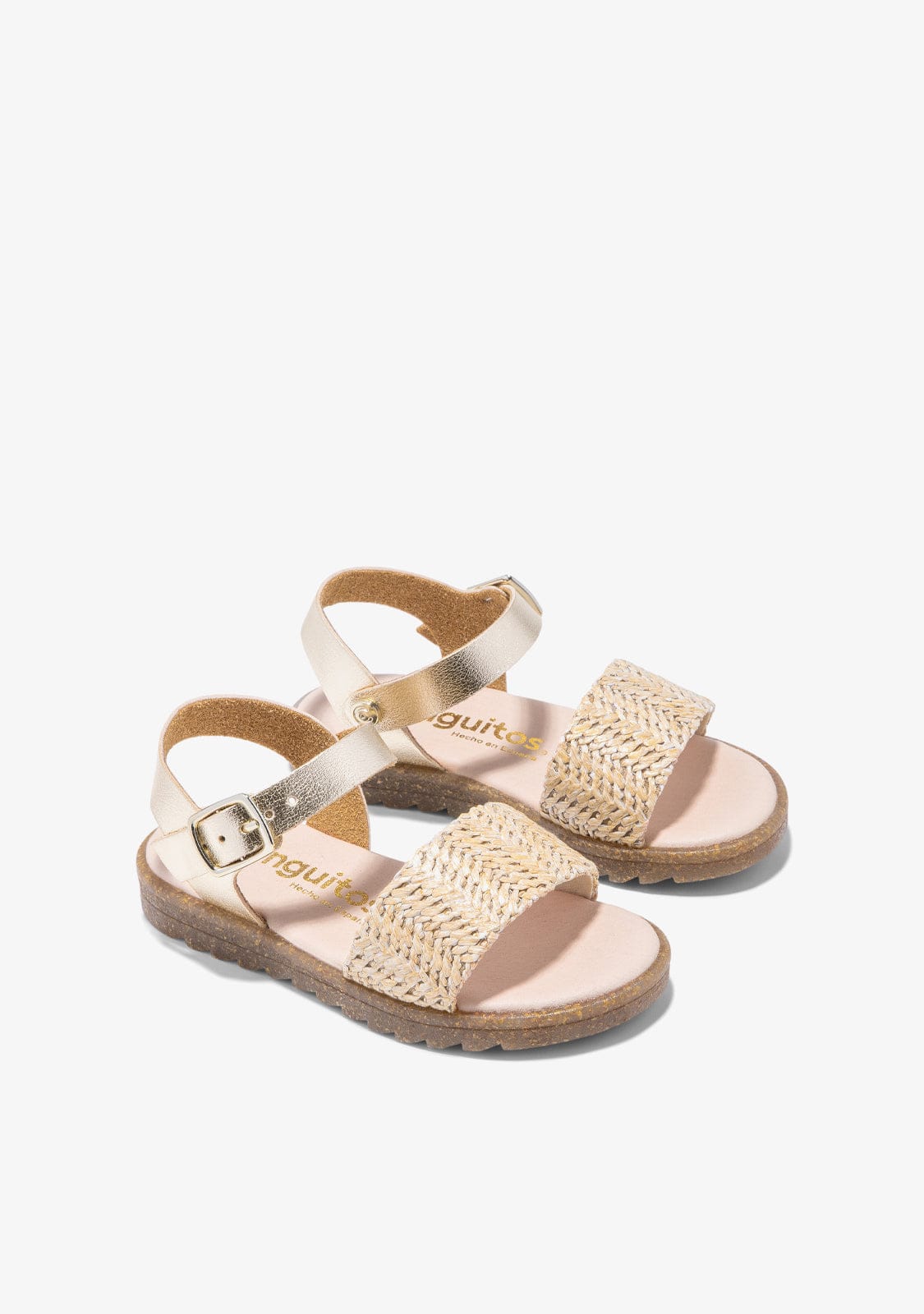 CONGUITOS HEBILLAS Beige Buckle Sandals