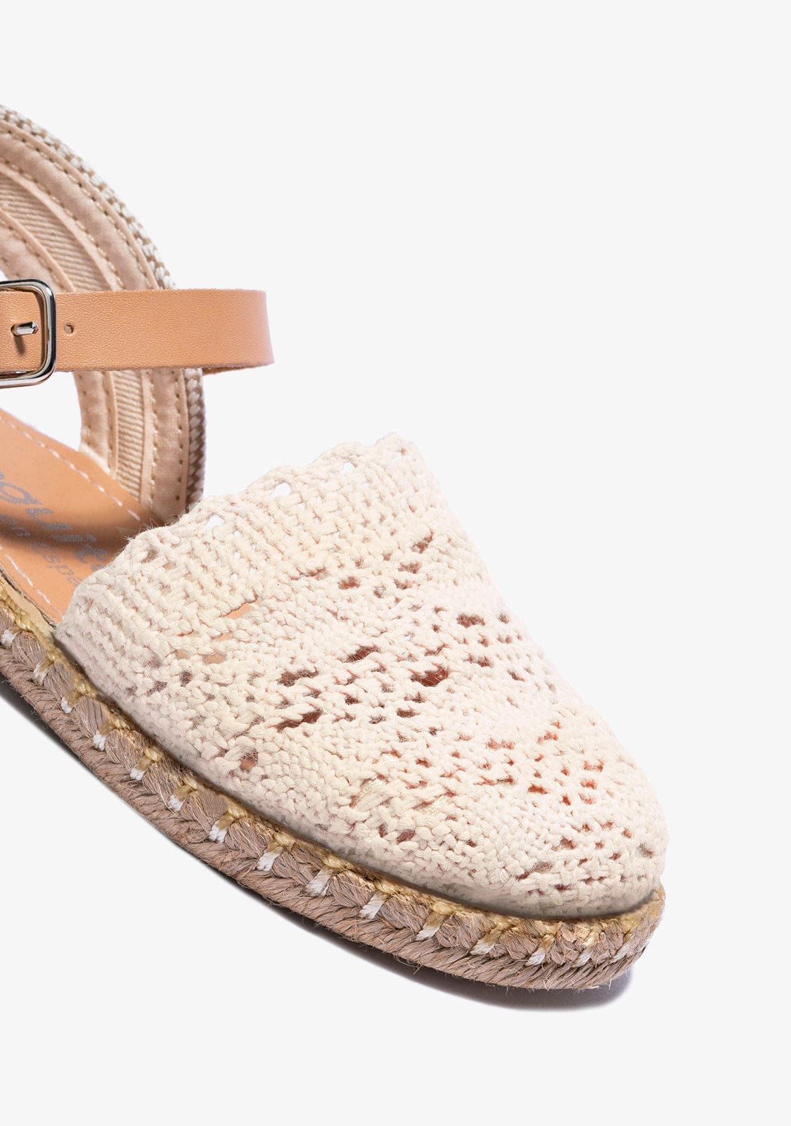 CONGUITOS HEBILLAS Beige Macrame Espadrilles