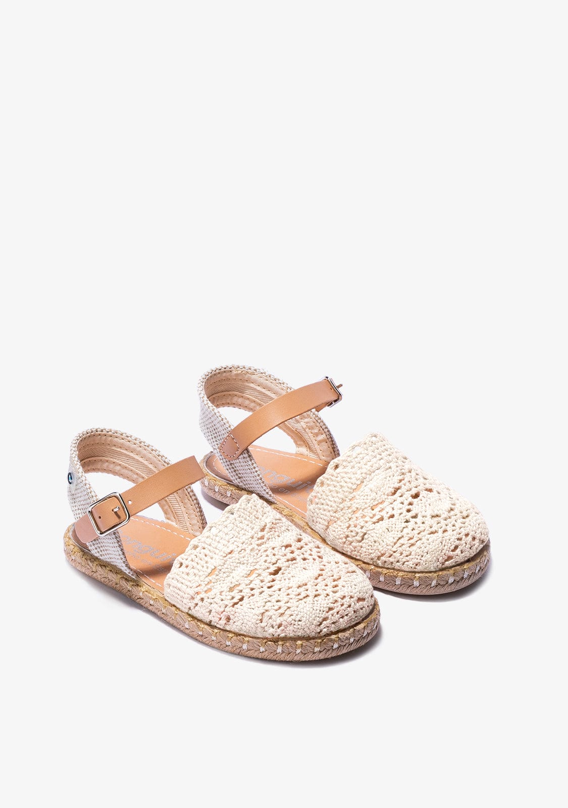 CONGUITOS HEBILLAS Beige Macrame Espadrilles