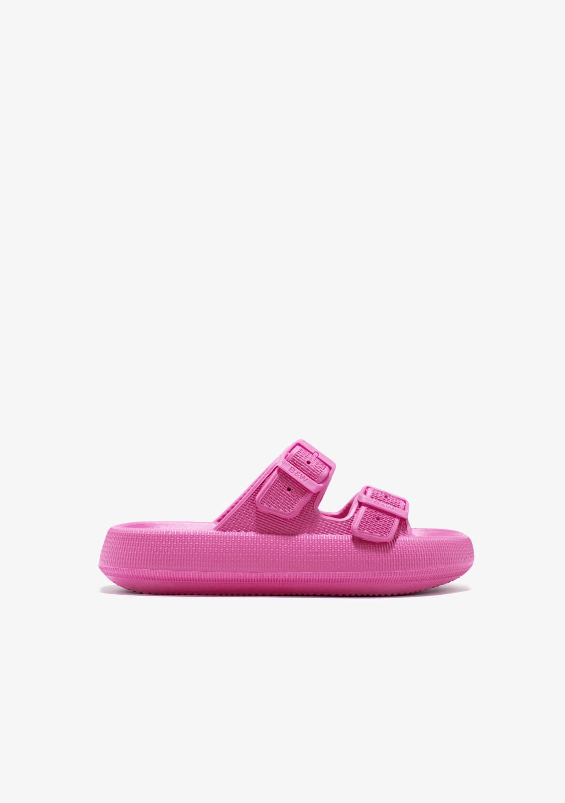 CONGUITOS HEBILLAS Fuchsia Double Buckle Slides