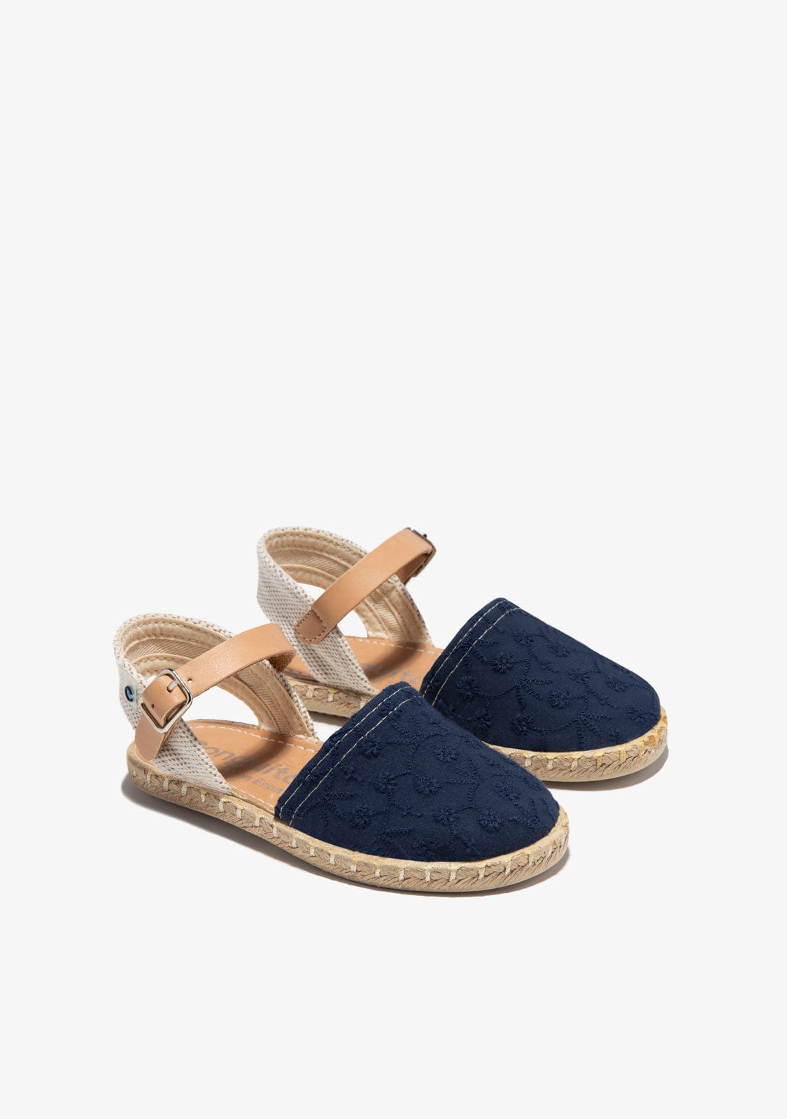 CONGUITOS HEBILLAS Navy Embroidery Espadrilles