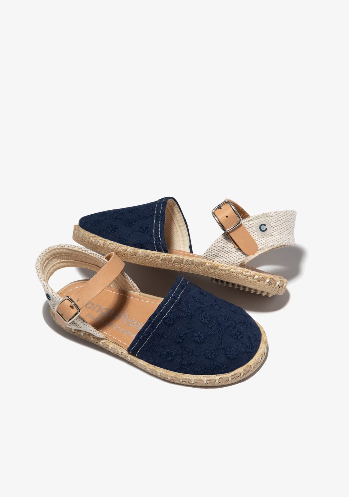 CONGUITOS HEBILLAS Navy Embroidery Espadrilles