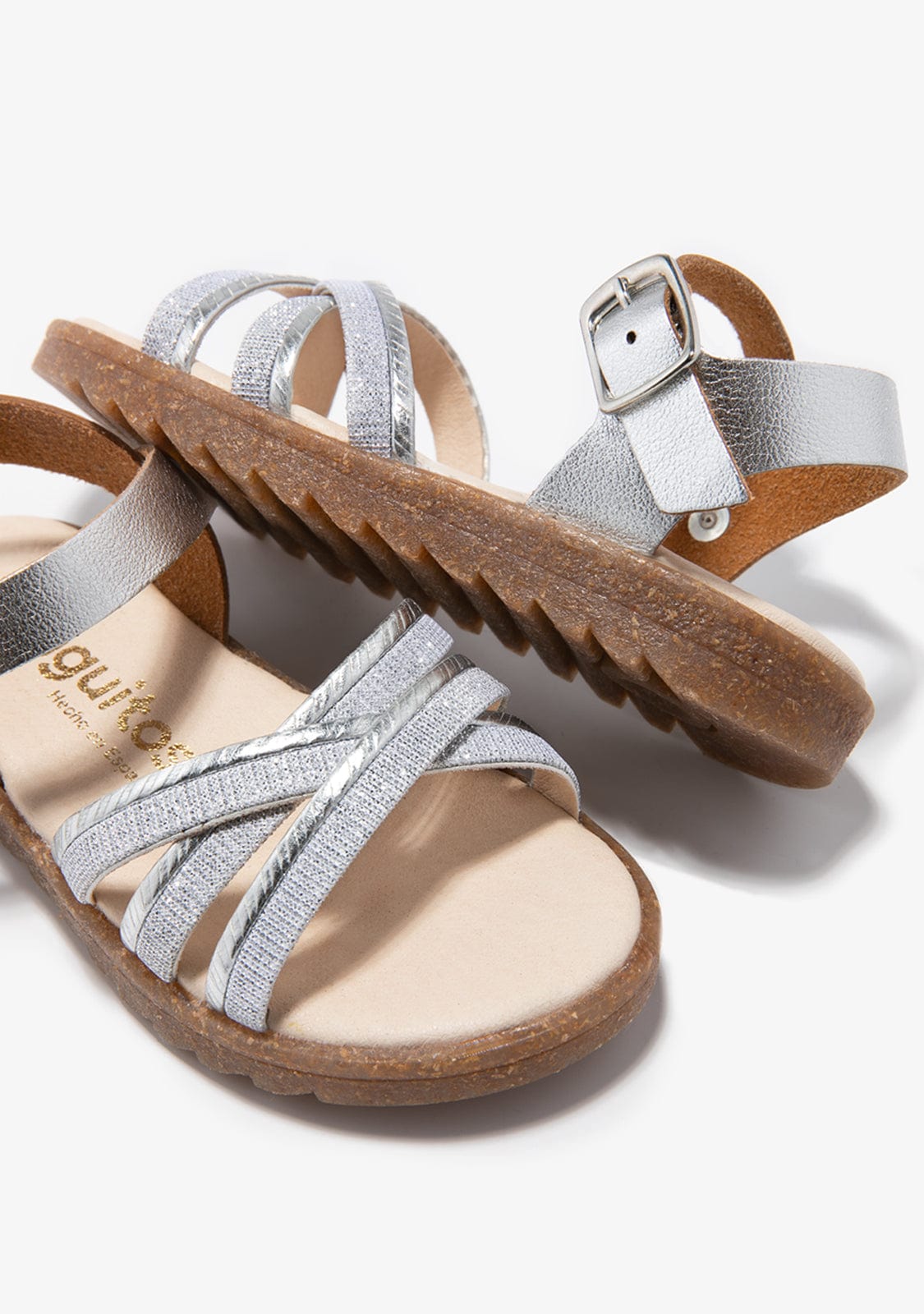 CONGUITOS HEBILLAS Silver Buckle Sandals