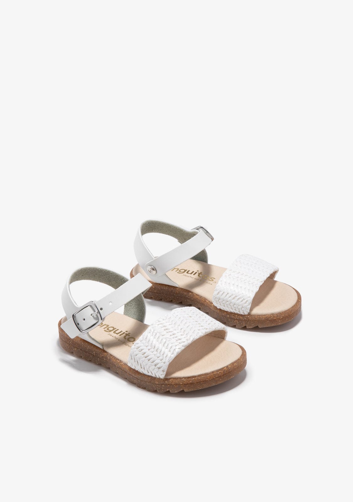 CONGUITOS HEBILLAS White Buckle Sandals