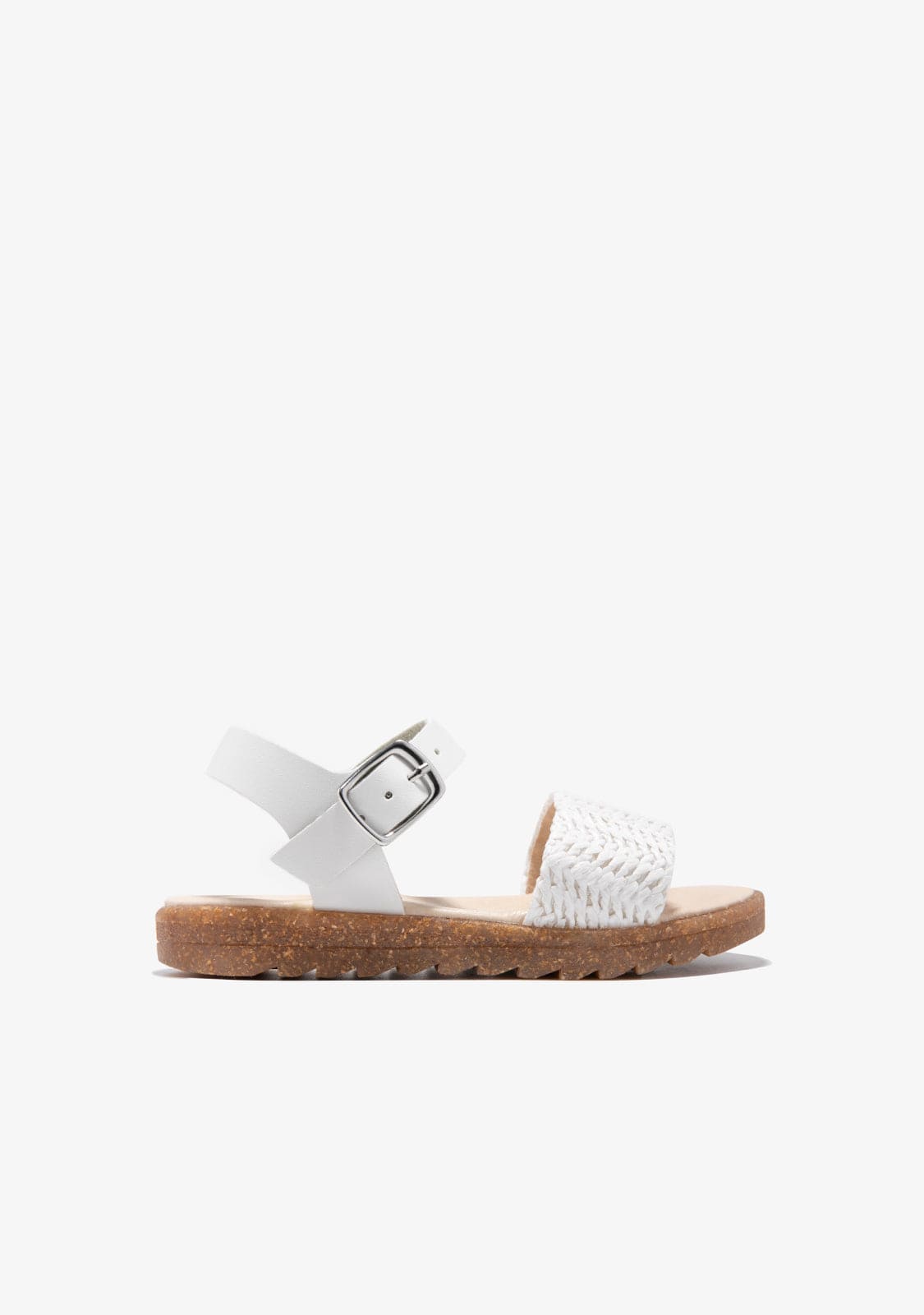 CONGUITOS HEBILLAS White Buckle Sandals