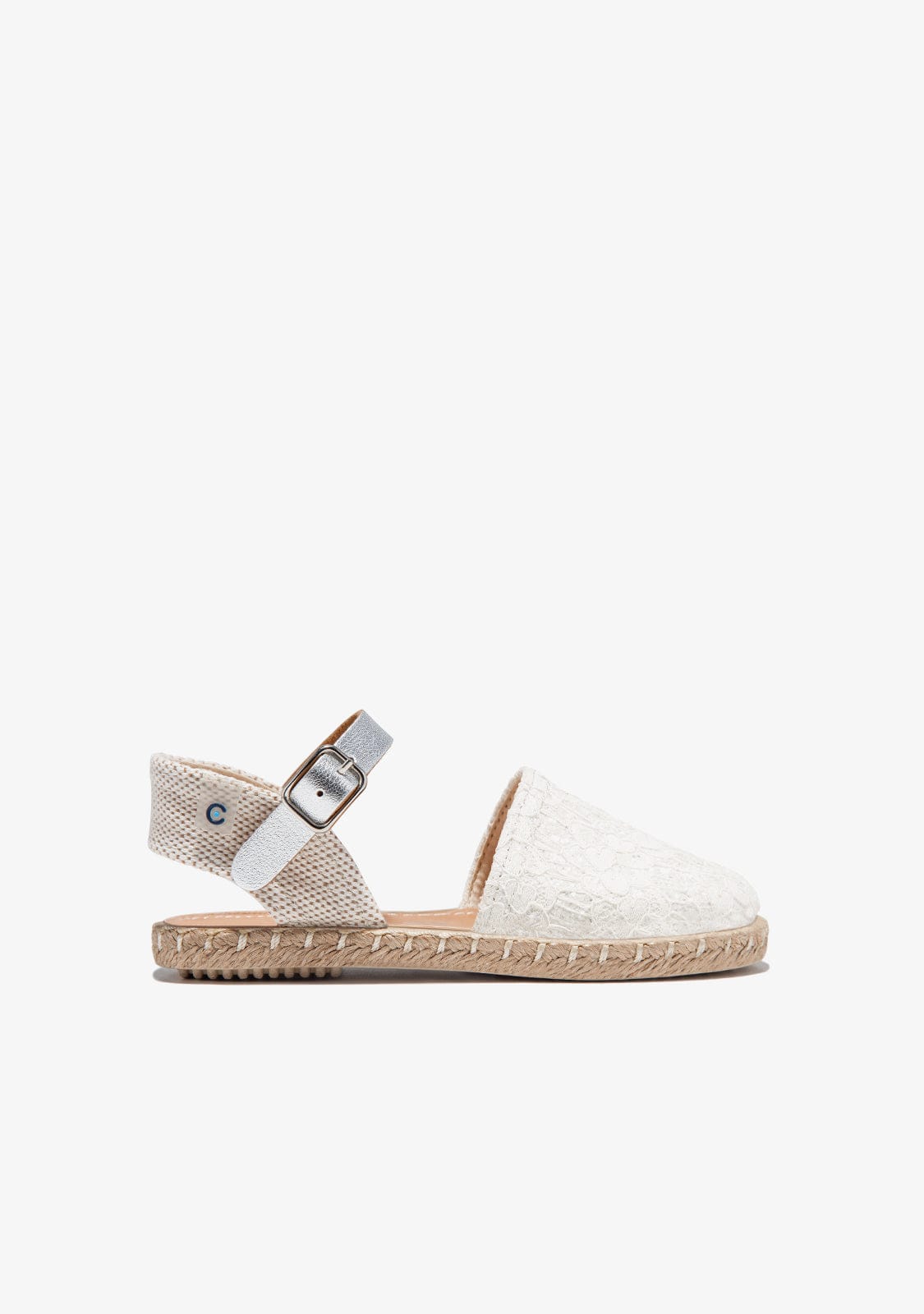 ESPADRILLES WHITE SUEDE EMBOSSED LOGO