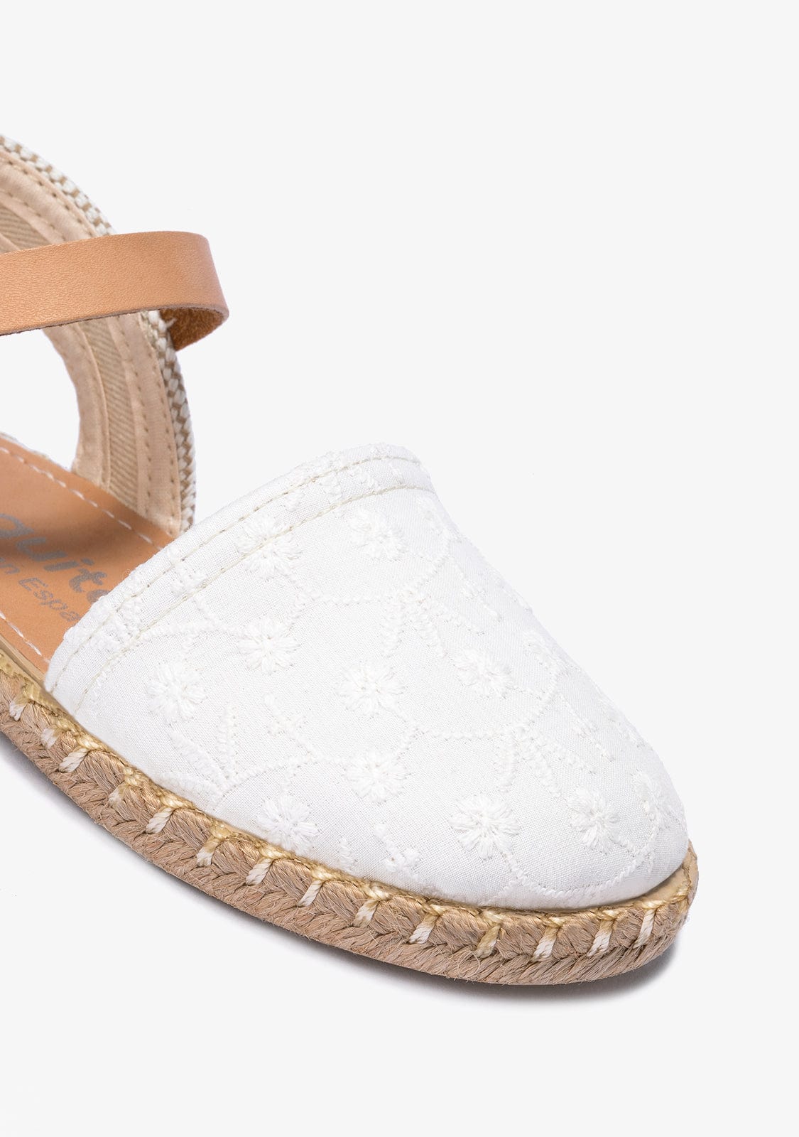 CONGUITOS HEBILLAS White Embroidery Espadrilles