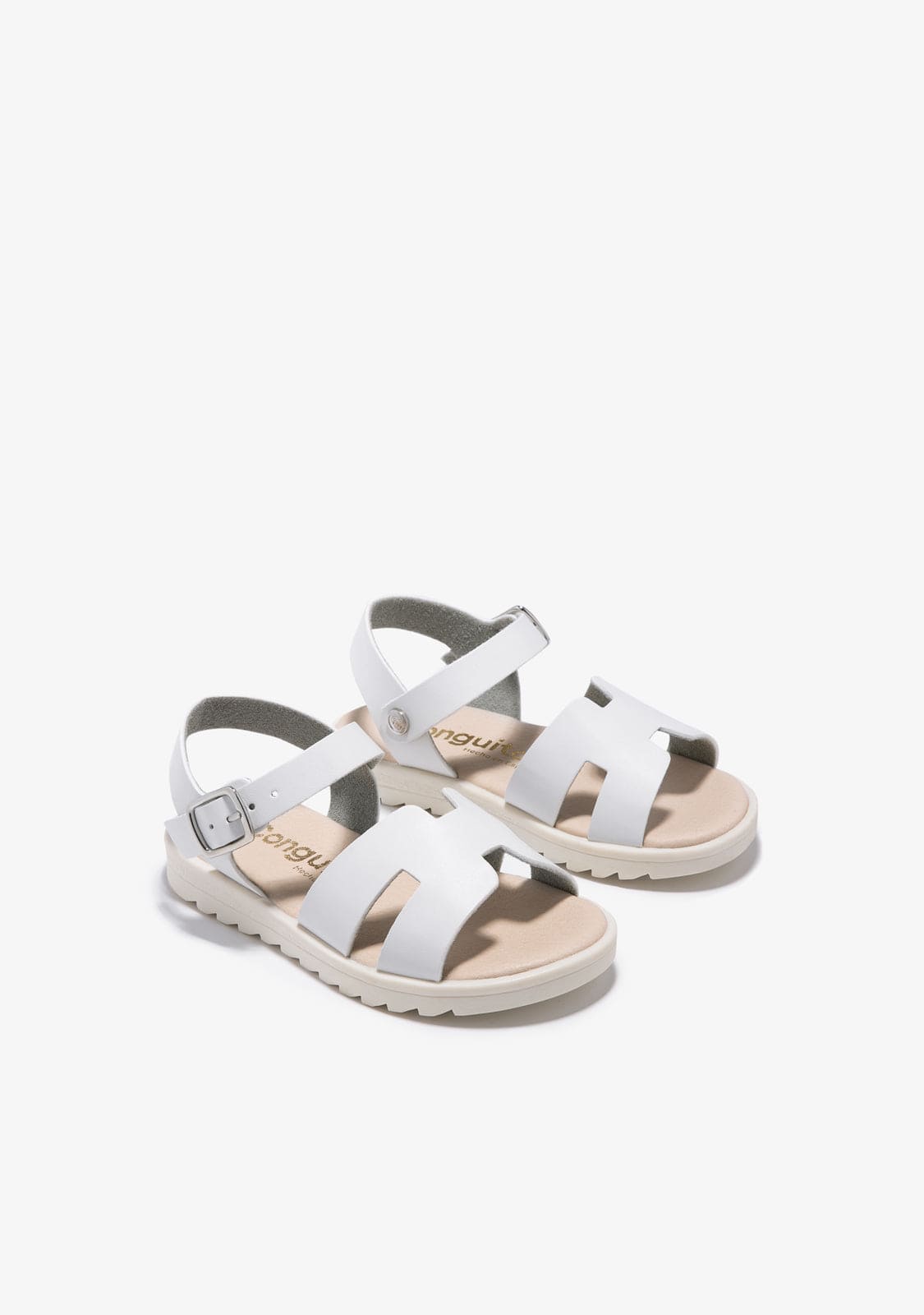 CONGUITOS HEBILLAS White Straps Buckle Sandals