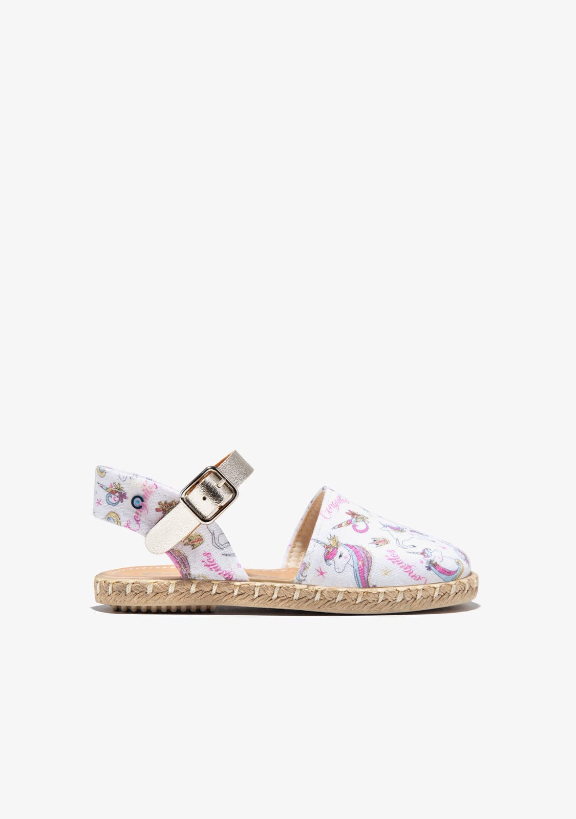 CONGUITOS HEBILLAS White Unicorns Buckle Espadrilles