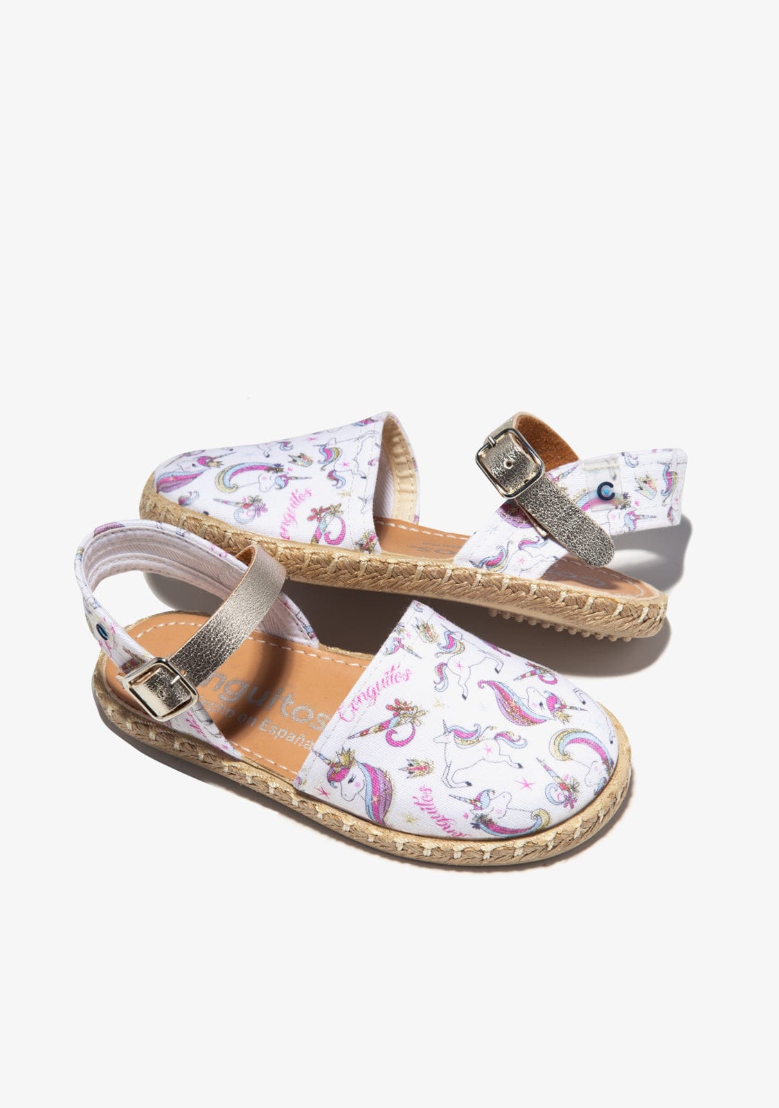 CONGUITOS HEBILLAS White Unicorns  Buckle Espadrilles