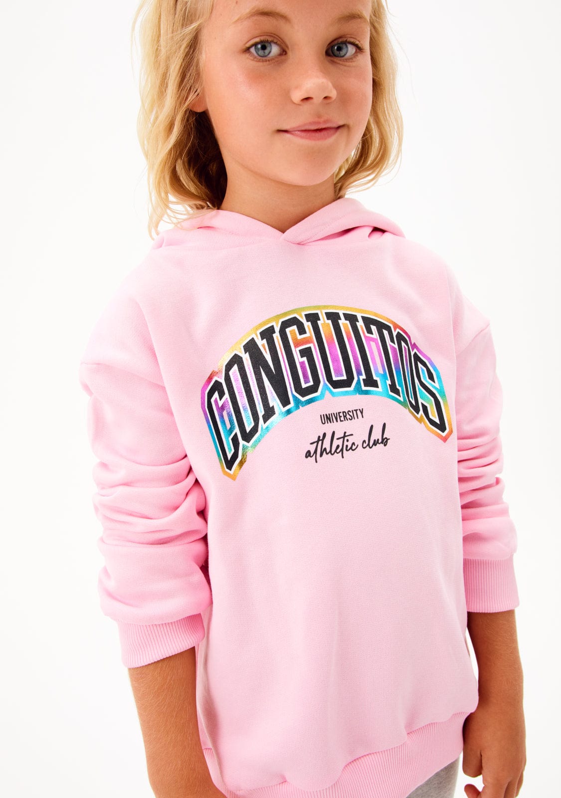 CONGUITOS ROPA / SUDADERAS / SUDADERAS CON CAPUCHA Pink Hoodie Logo Sweatshirt