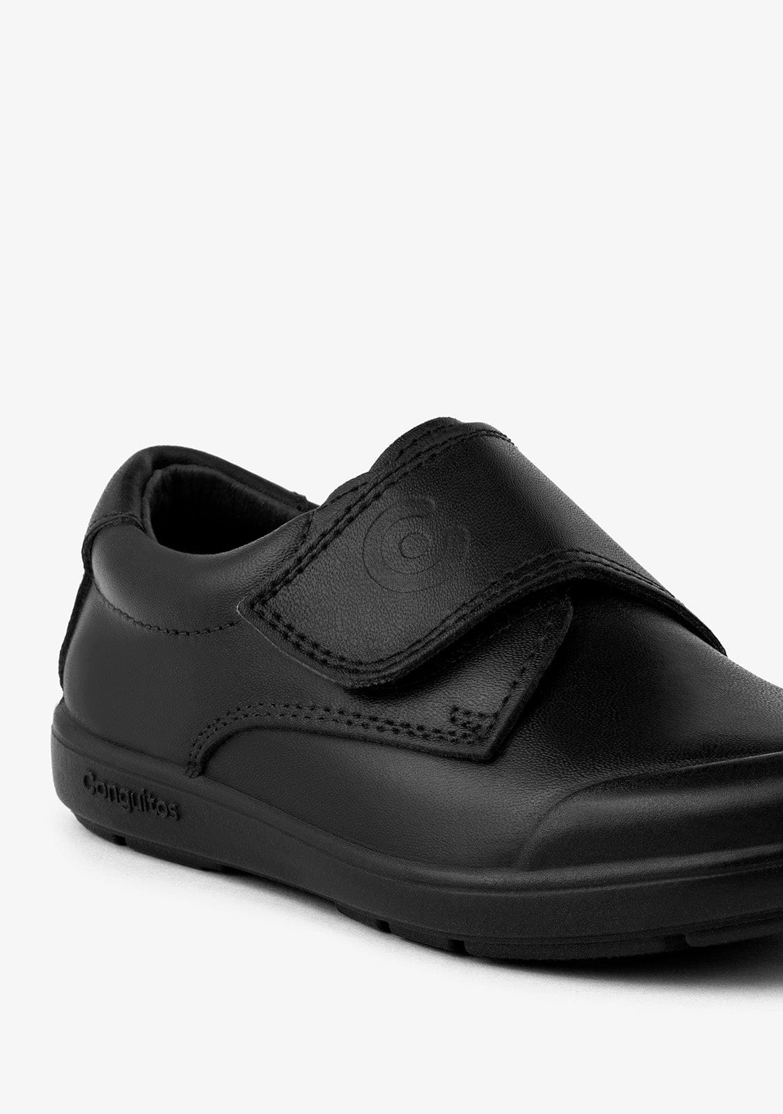 CONGUITOS Shoes Boy's Black Washable Leather School Shoes