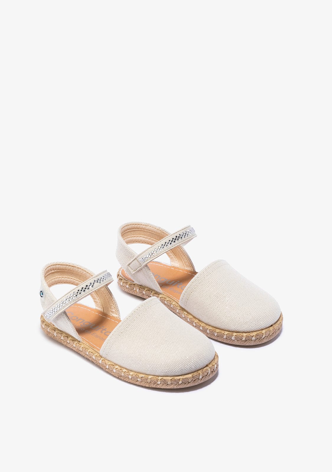 CONGUITOS Shoes Girl's Beige Espadrilles Metallized