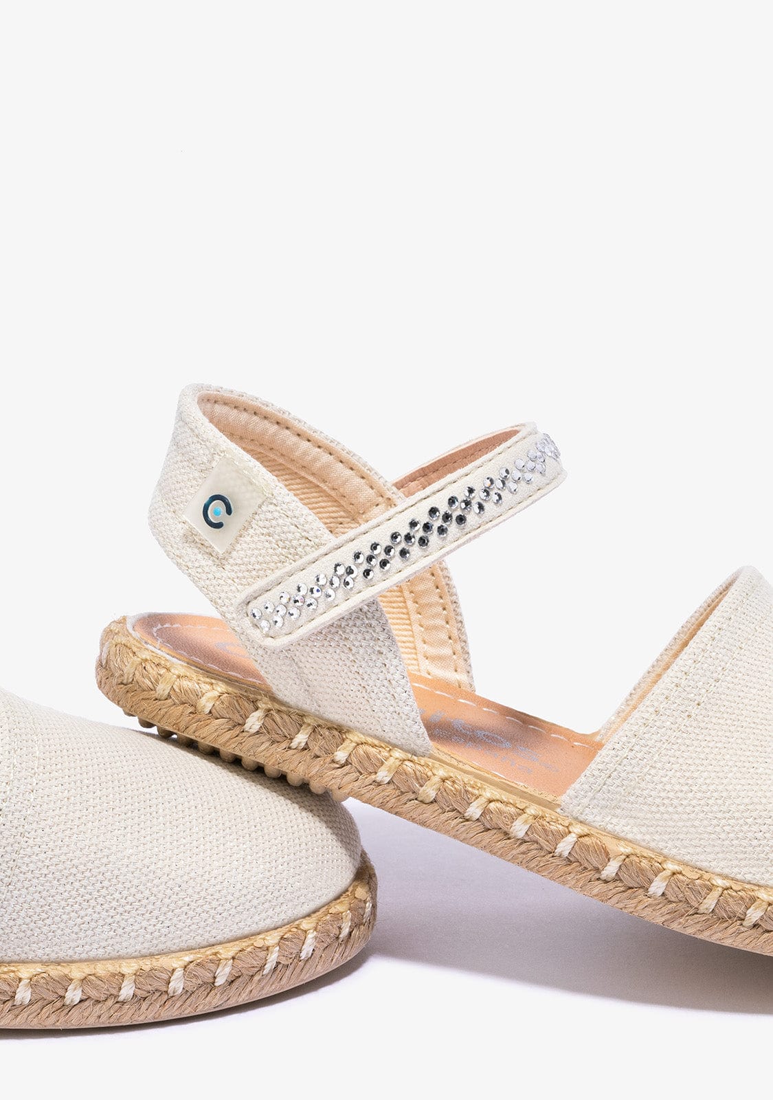 CONGUITOS Shoes Girl's Beige Espadrilles Metallized