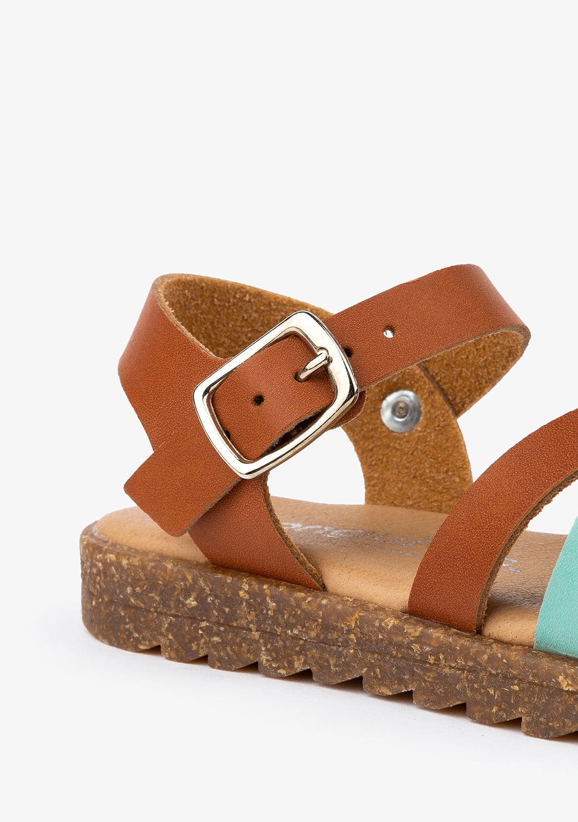 CONGUITOS Shoes Girl's Brown Straps Multi Sandals Leather