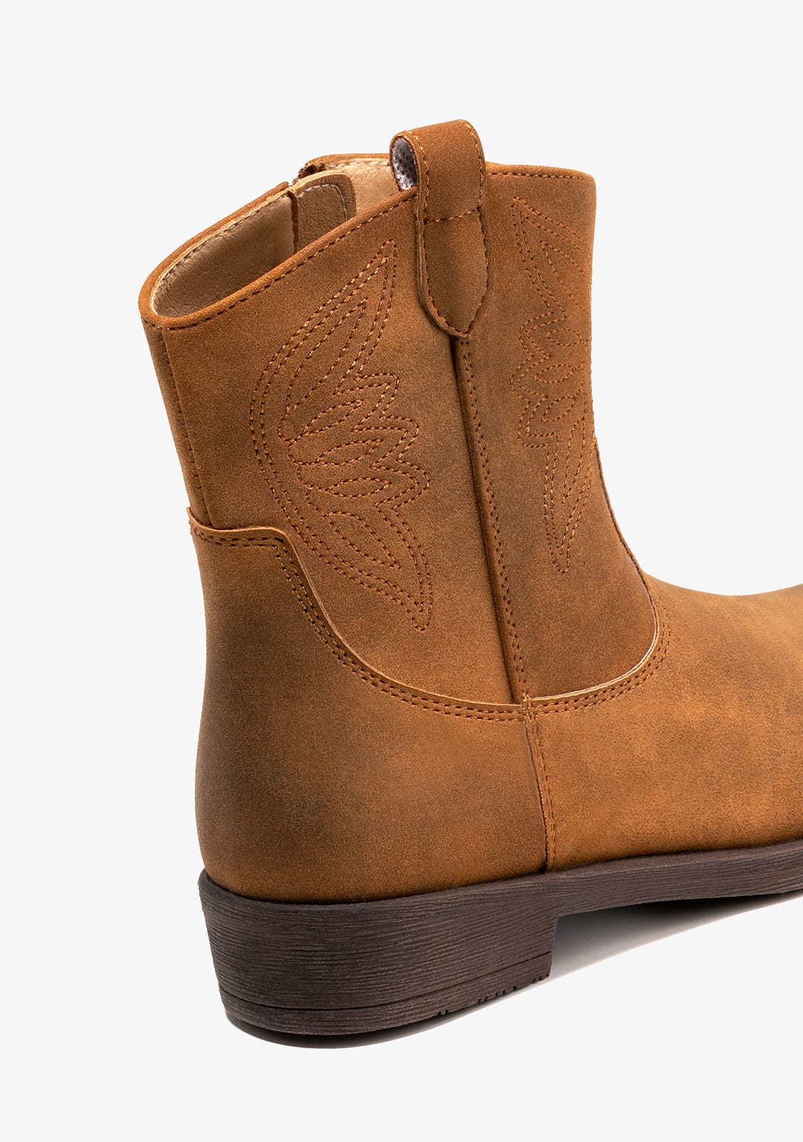 CONGUITOS Shoes Girl's Camel Cowboy Ankle Boots