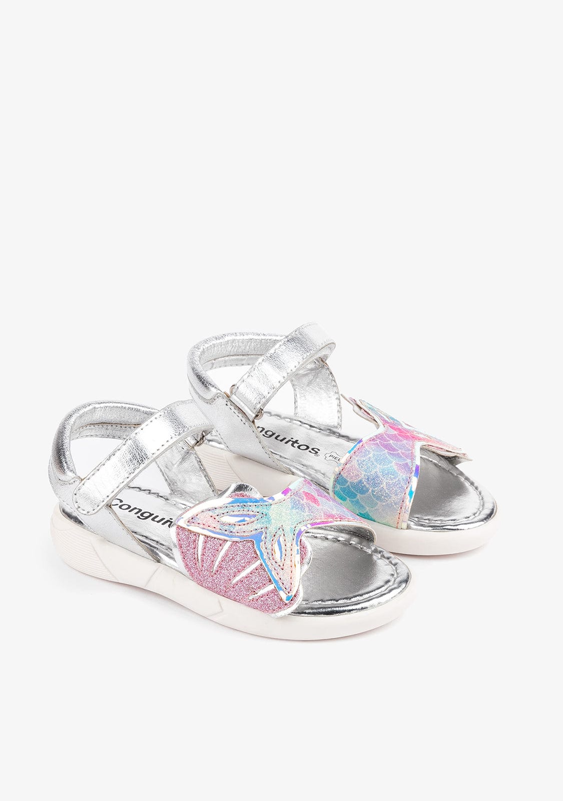 CONGUITOS Shoes Girl's Multicolor Mermaid Leather Sandals
