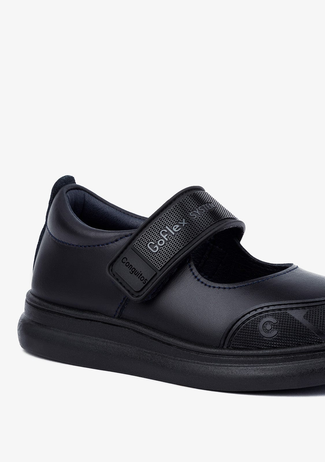 CONGUITOS Shoes Girl's Navy GoFlex Washable Leather School Shoes