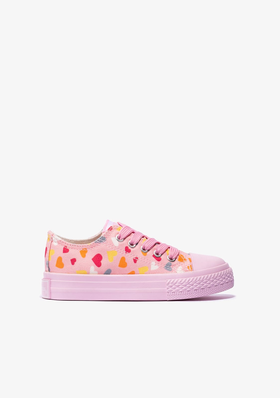 CONGUITOS Shoes Girl's Pink Cord Heart Sneakers Canvas