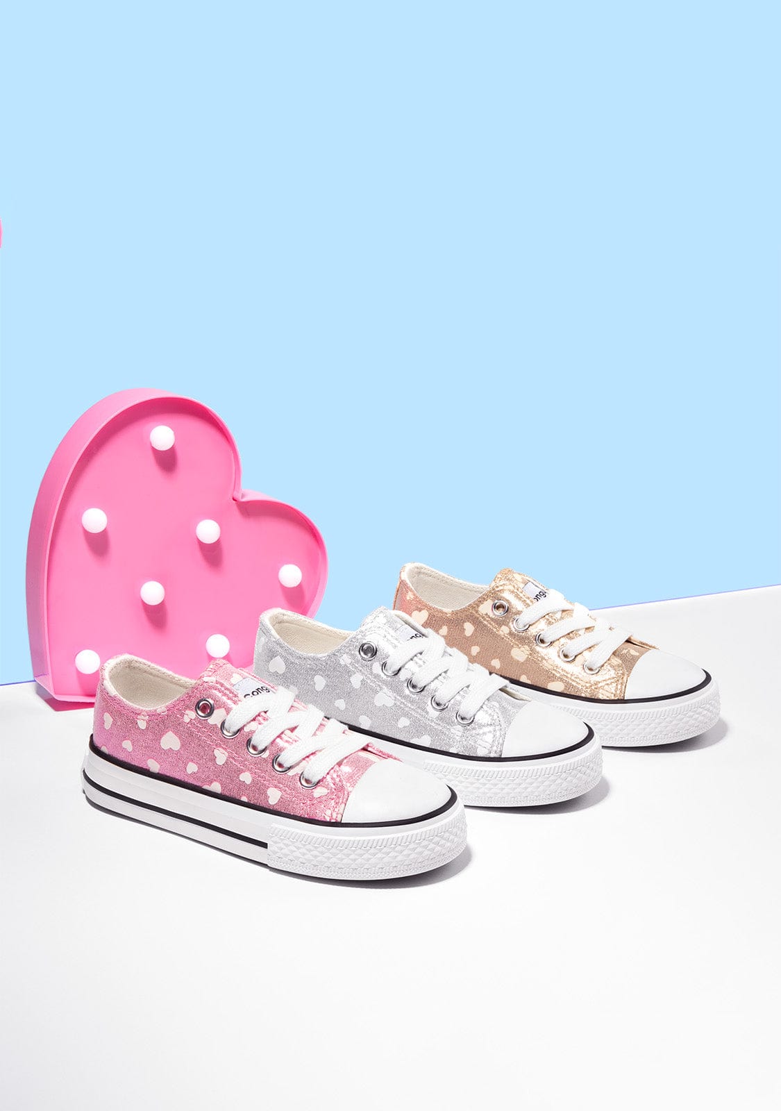 CONGUITOS Shoes Girl's Pink Glows in the Dark Sneakers