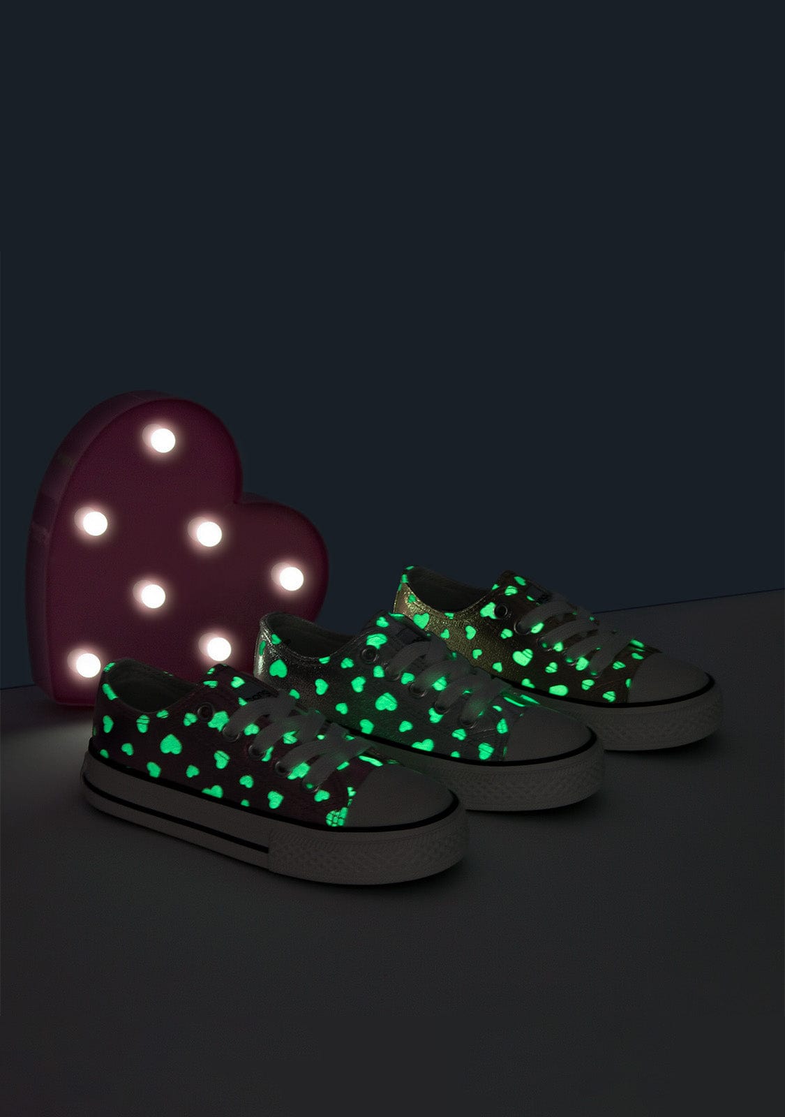 CONGUITOS Shoes Girl's Pink Glows in the Dark Sneakers