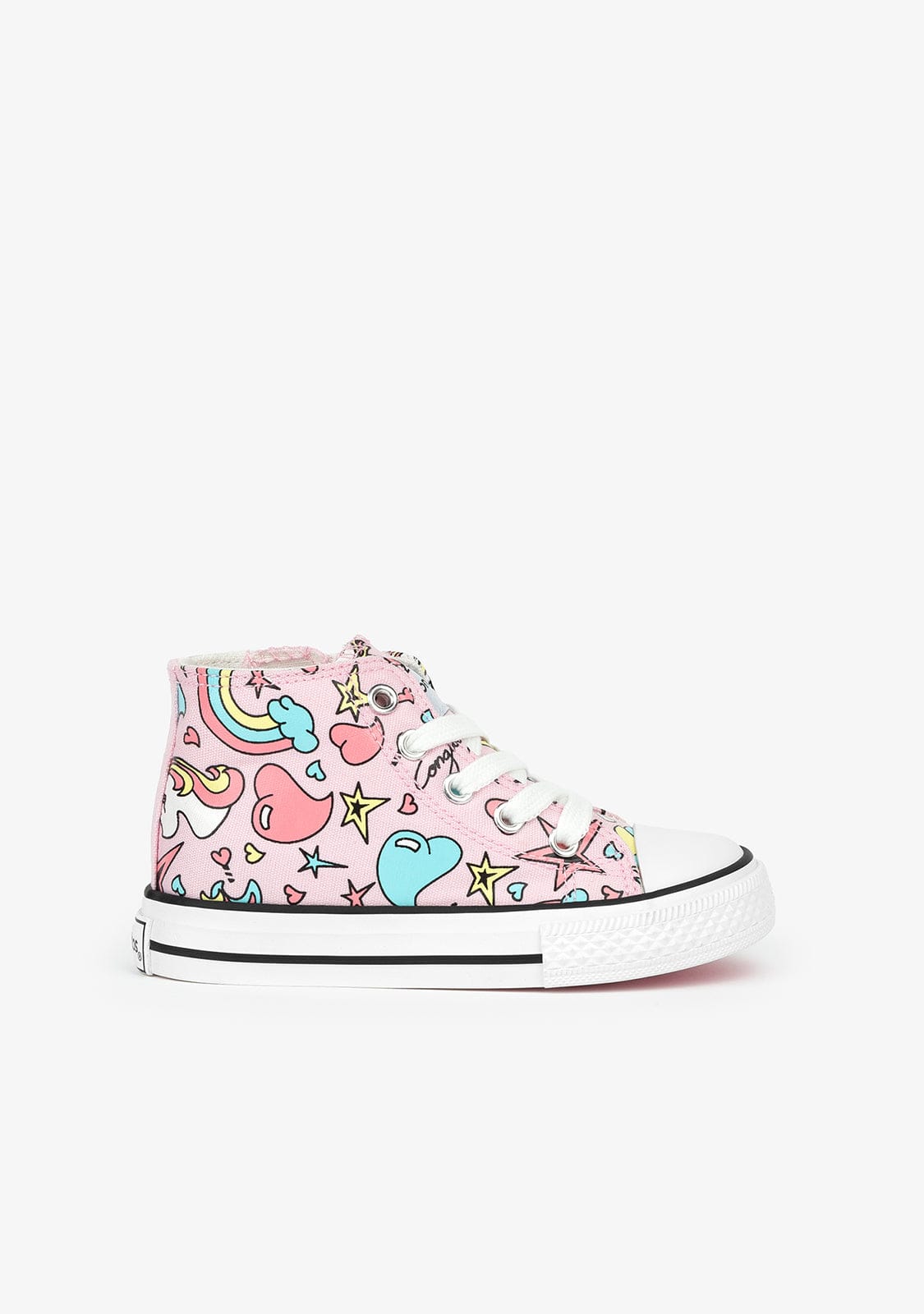 CONGUITOS Shoes Girl's Pink Unicorn Hi-Top Sneakers