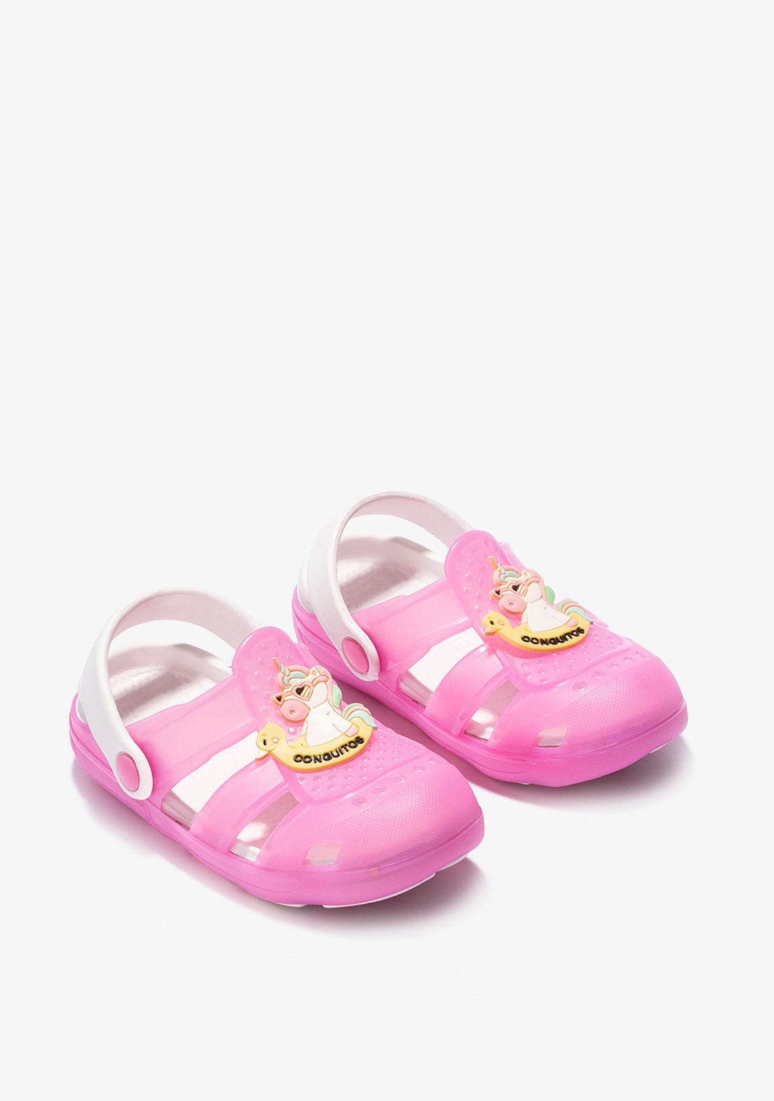 CONGUITOS Shoes Girl's Pink With Lights Clogs Rubber