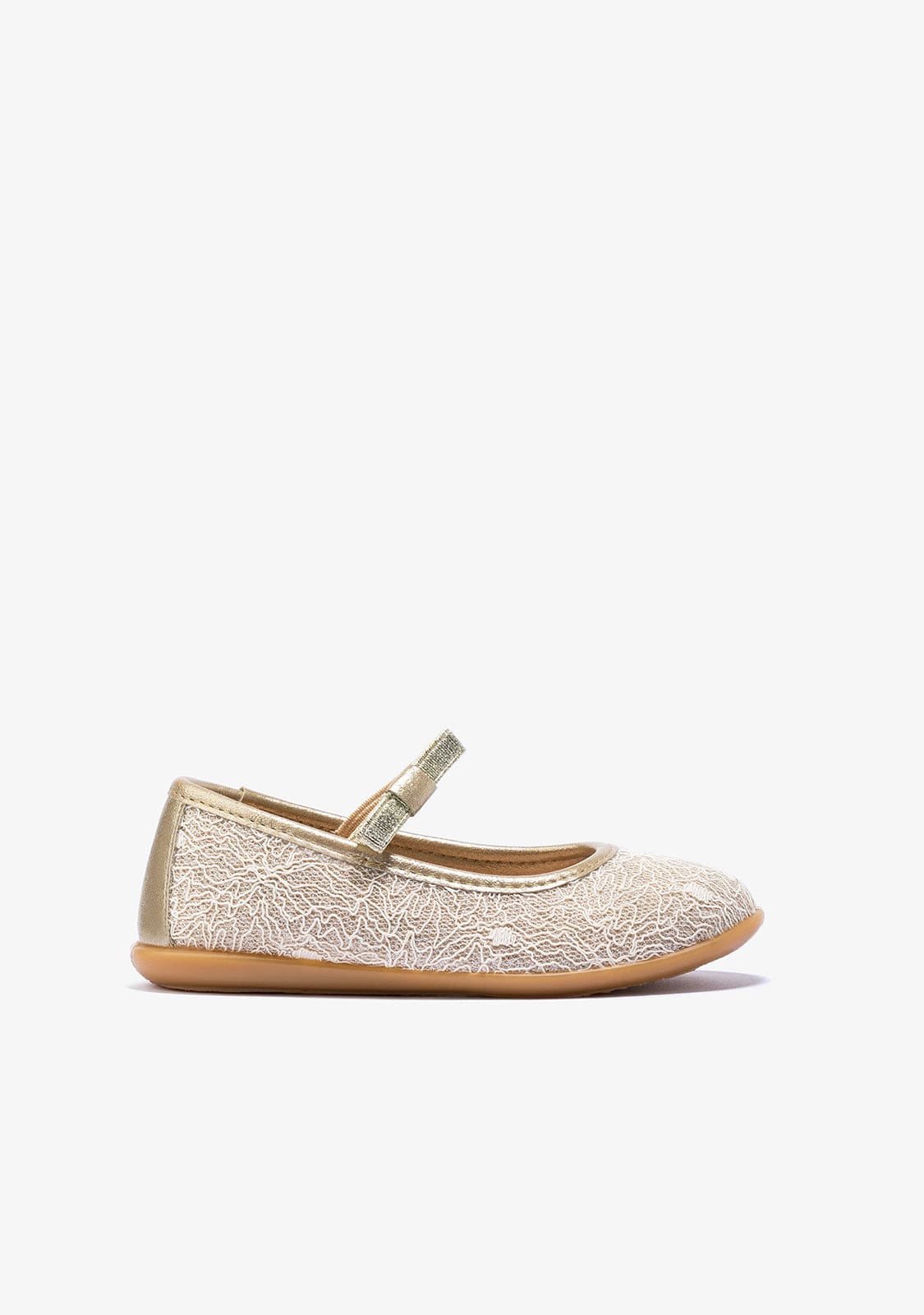 CONGUITOS Shoes Girl's Platinum Ballerinas Metallized