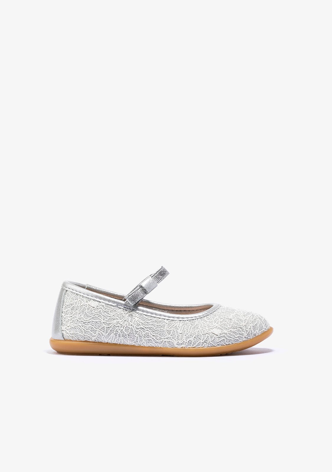 CONGUITOS Shoes Girl's Silver Ballerinas Metallized