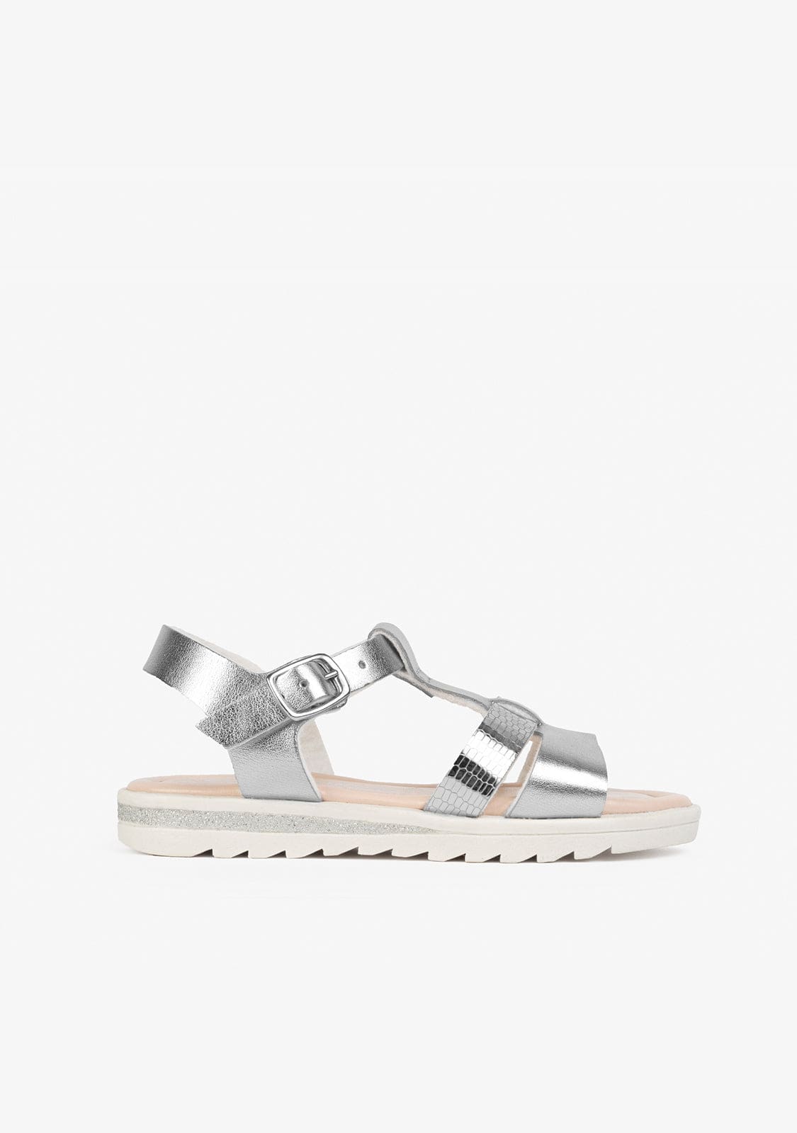 CONGUITOS Shoes Girl's Silver Metallic Sandals