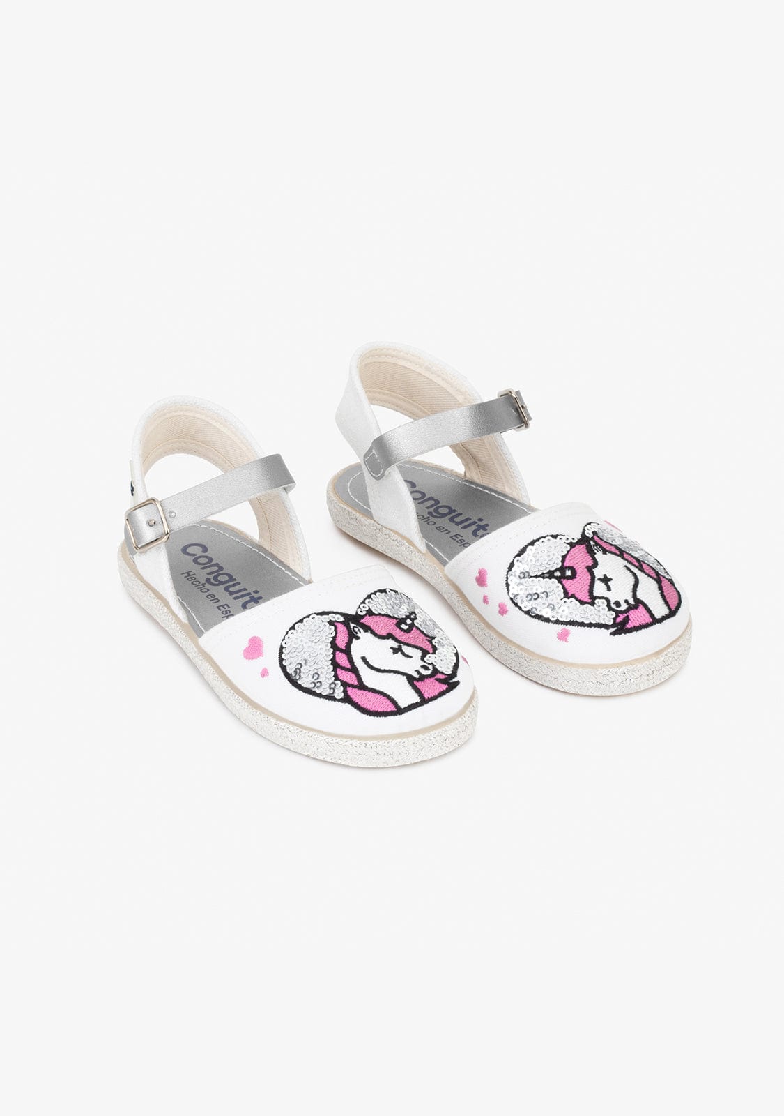 CONGUITOS Shoes Girl's Unicorn Sequins Espadrilles