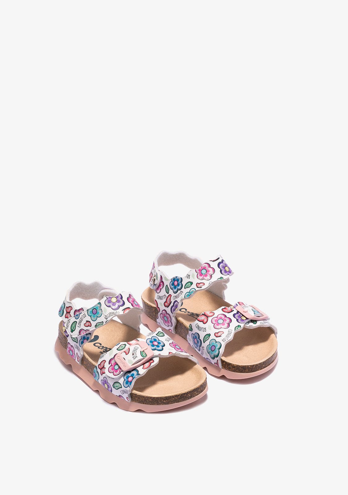CONGUITOS Shoes Girl's White Bio Flowers Sandals